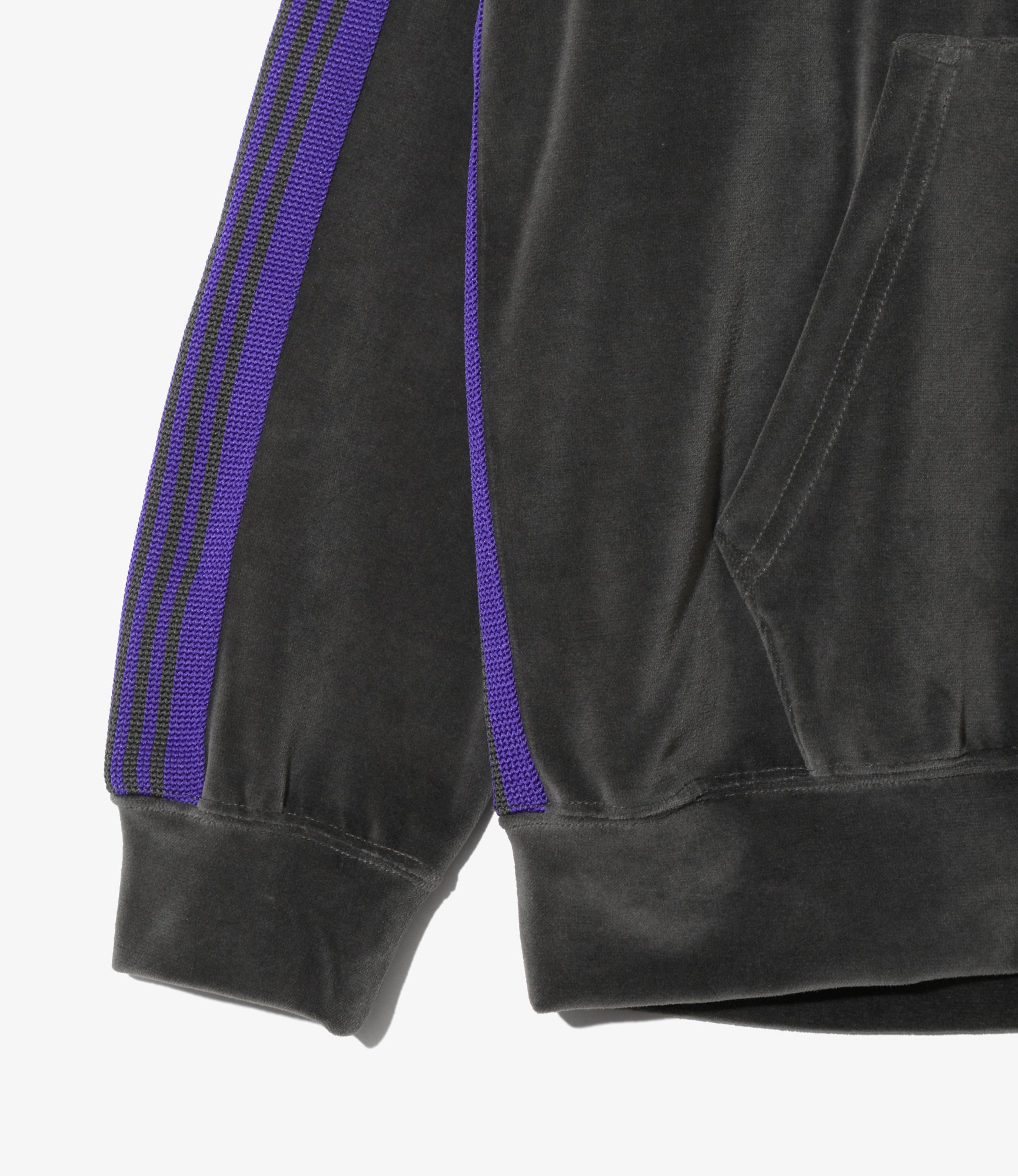 Women's Track Hoody - Charcoal - C/PE Velour