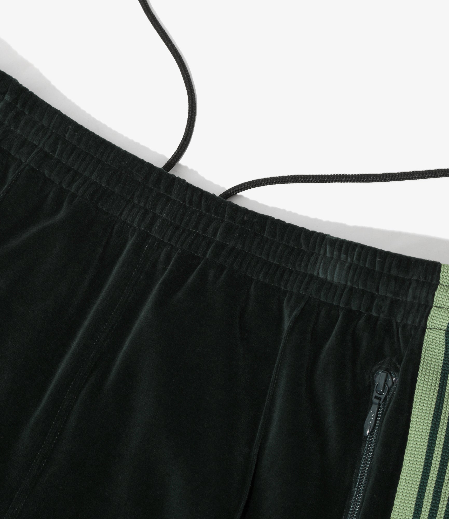 Narrow Track Pant - Green - C/PE Velour
