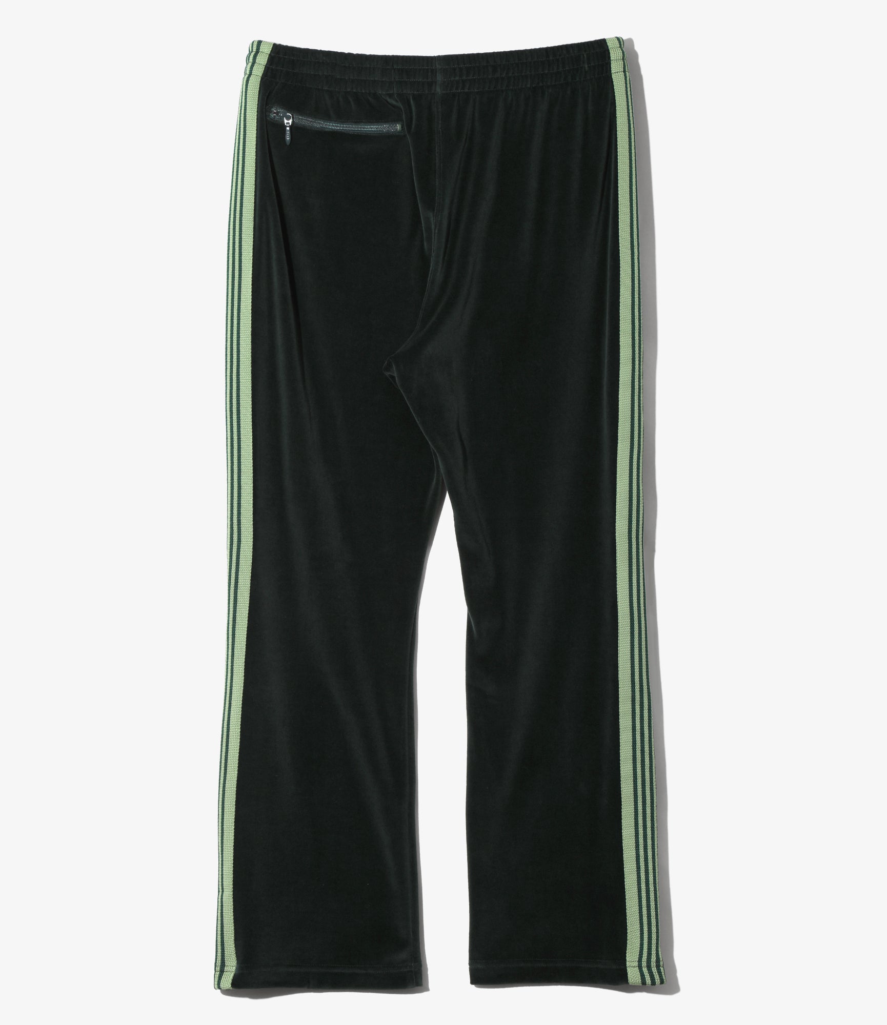 Narrow Track Pant - Green - C/PE Velour