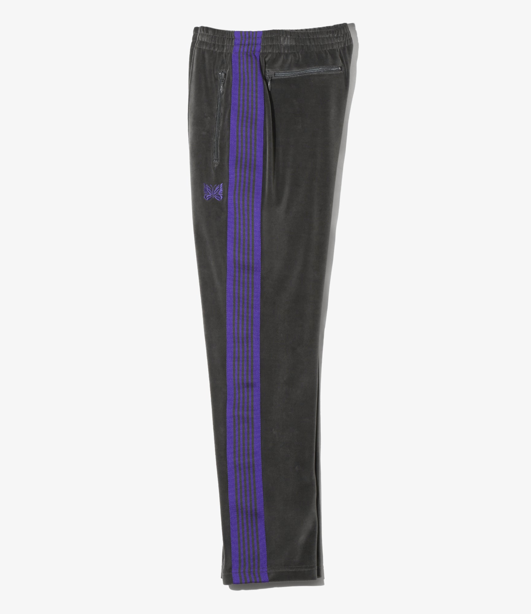 Narrow Track Pant - Charcoal - C/PE Velour