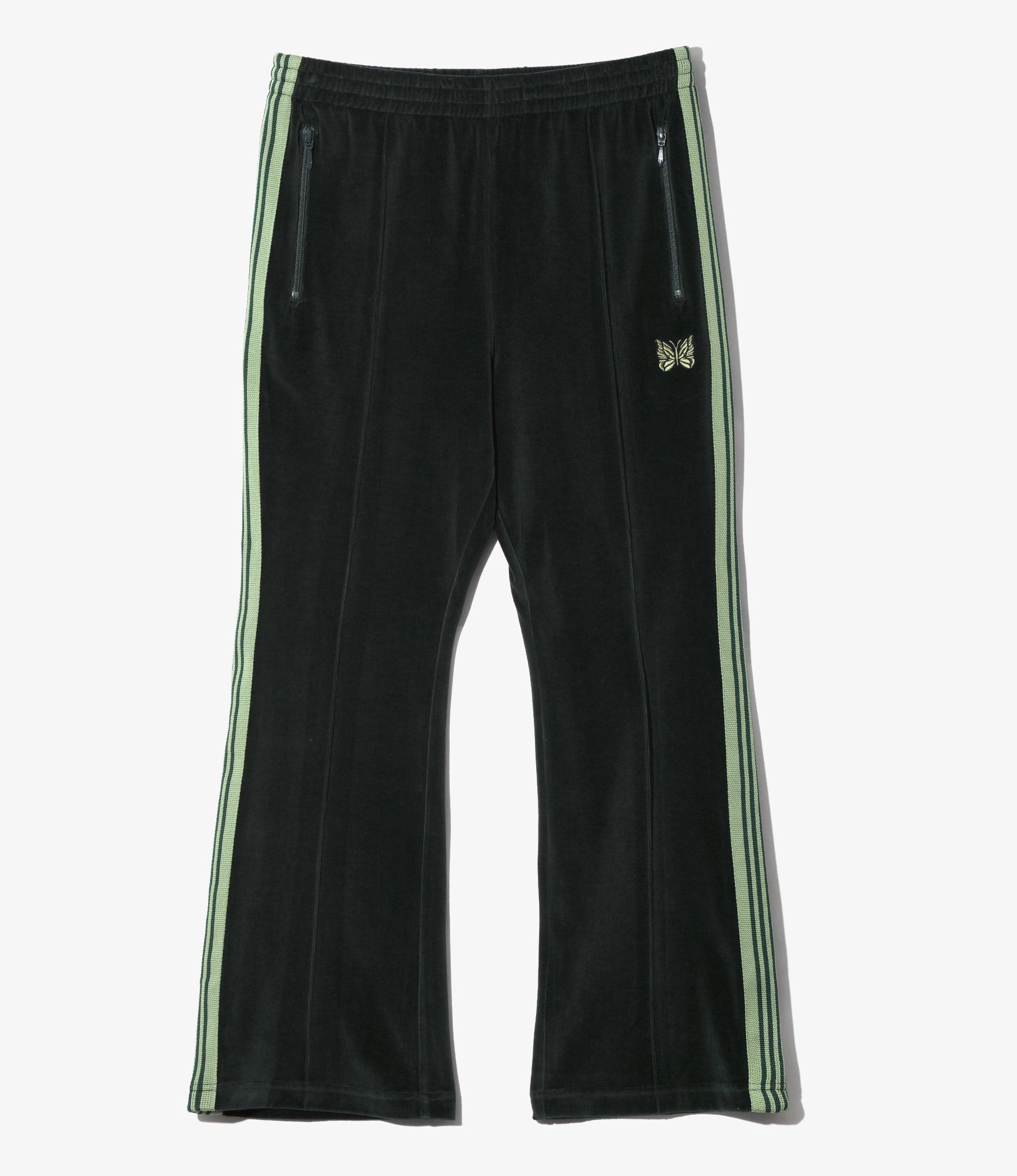 Women's Boot-Cut Track Pant - Green - C/PE Velour