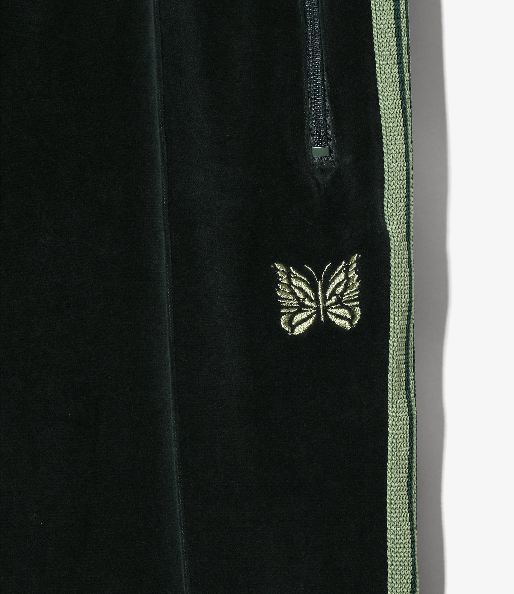 Women's Boot-Cut Track Pant - Green - C/PE Velour