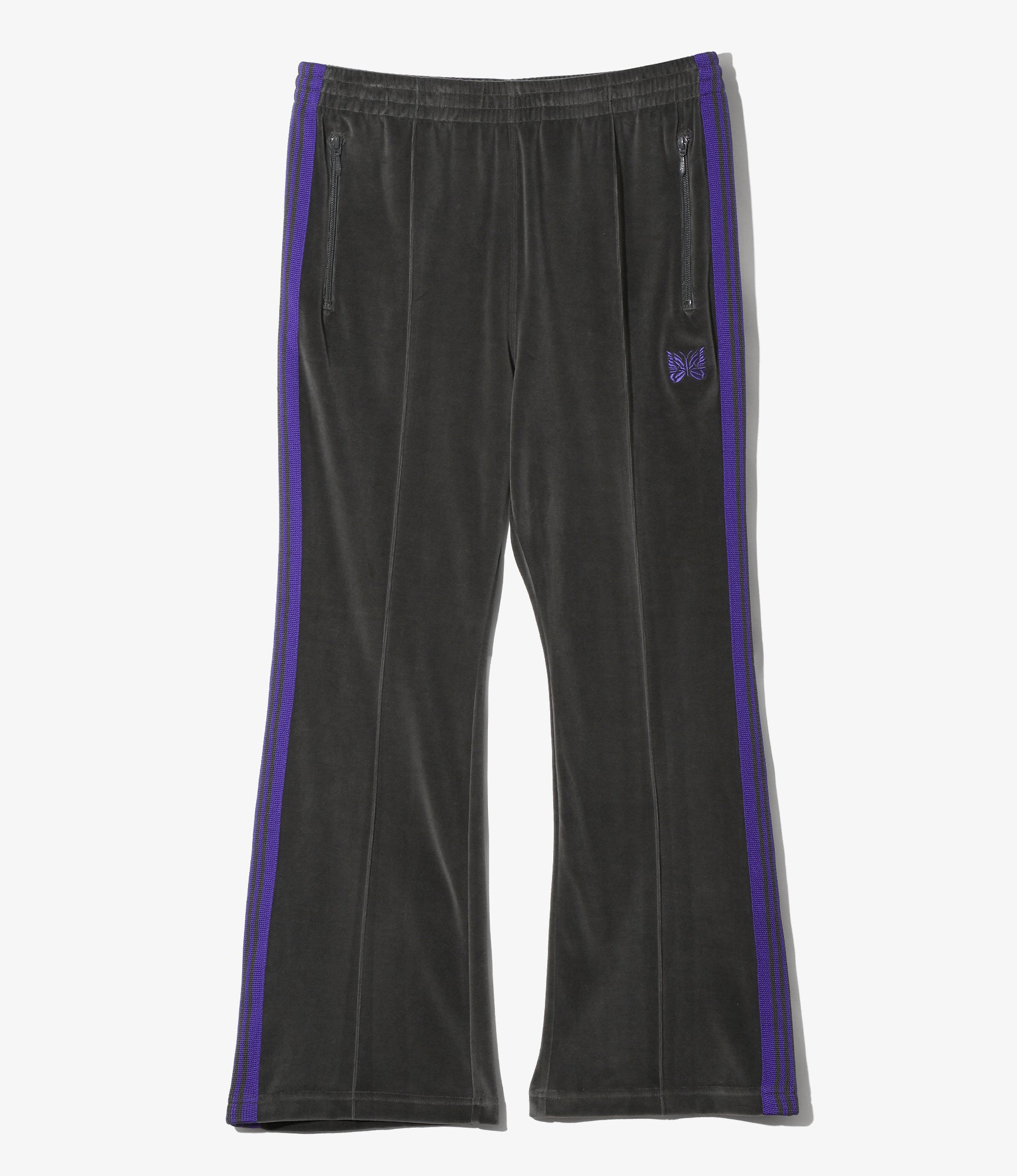 Women's Boot-Cut Track Pant - Charcoal - C/PE Velour