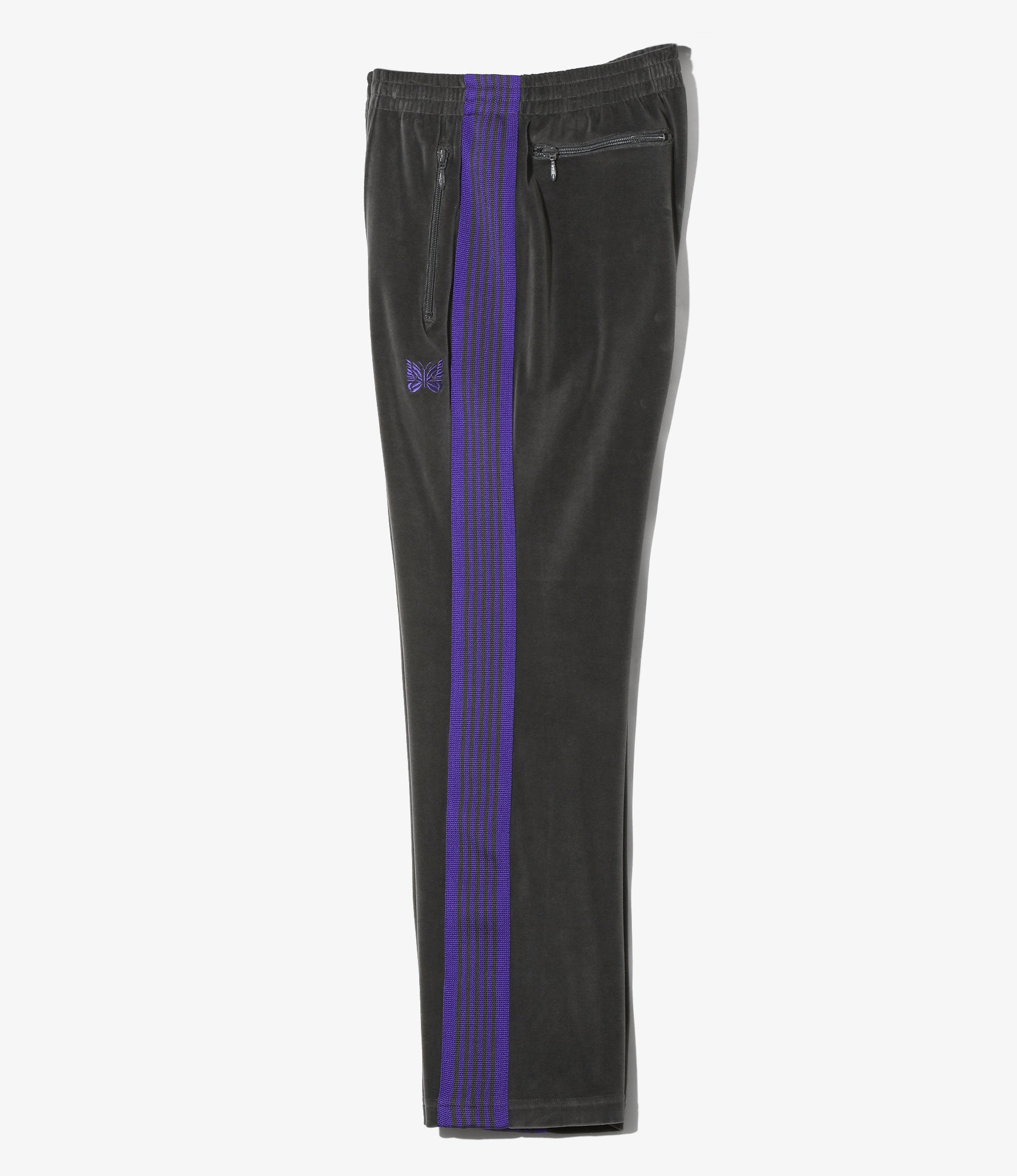 Women's Boot-Cut Track Pant - Charcoal - C/PE Velour