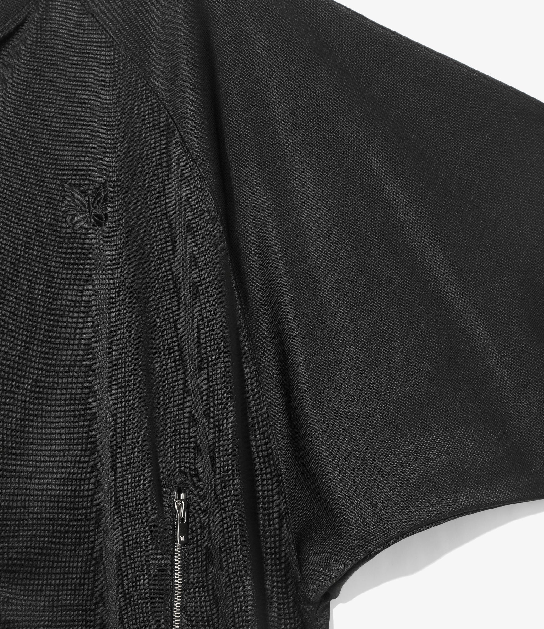 Women's Dolman Sleeve Track Jacket - Black - Bright Jersey