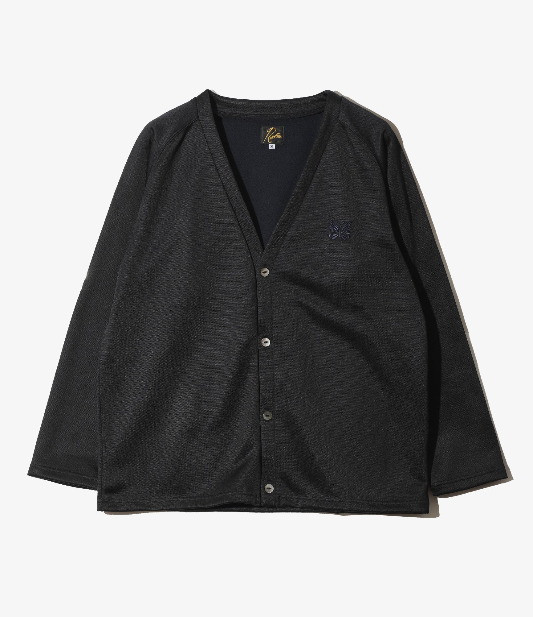 V Neck Cardigan - Navy - Bright Jersey