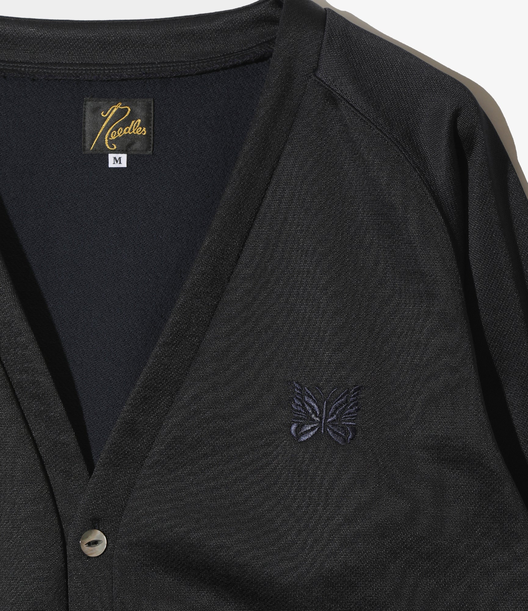 V Neck Cardigan - Navy - Bright Jersey
