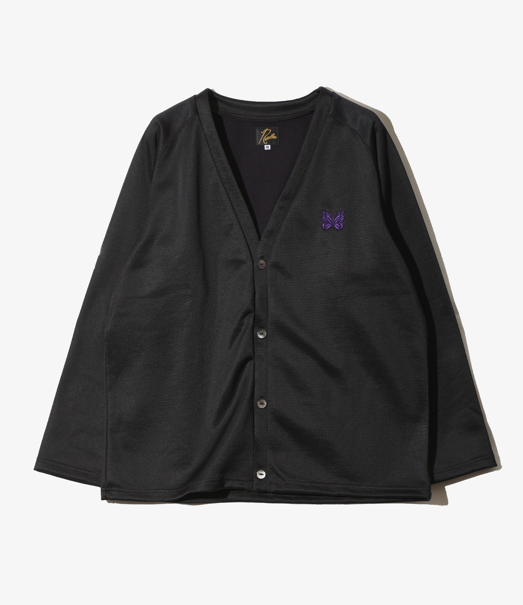 V Neck Cardigan - Purple - Bright Jersey