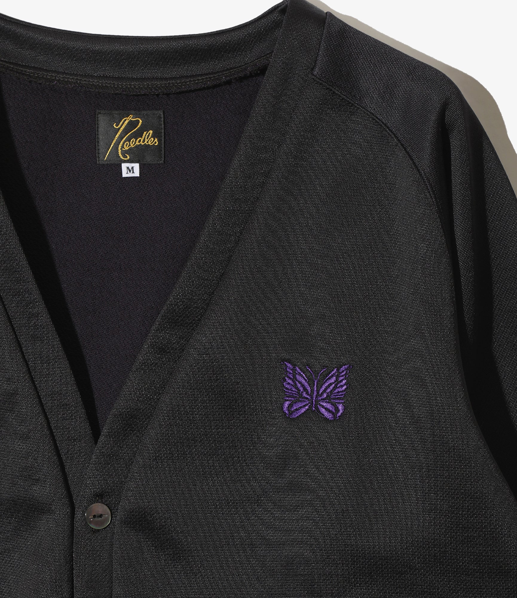 V Neck Cardigan - Purple - Bright Jersey