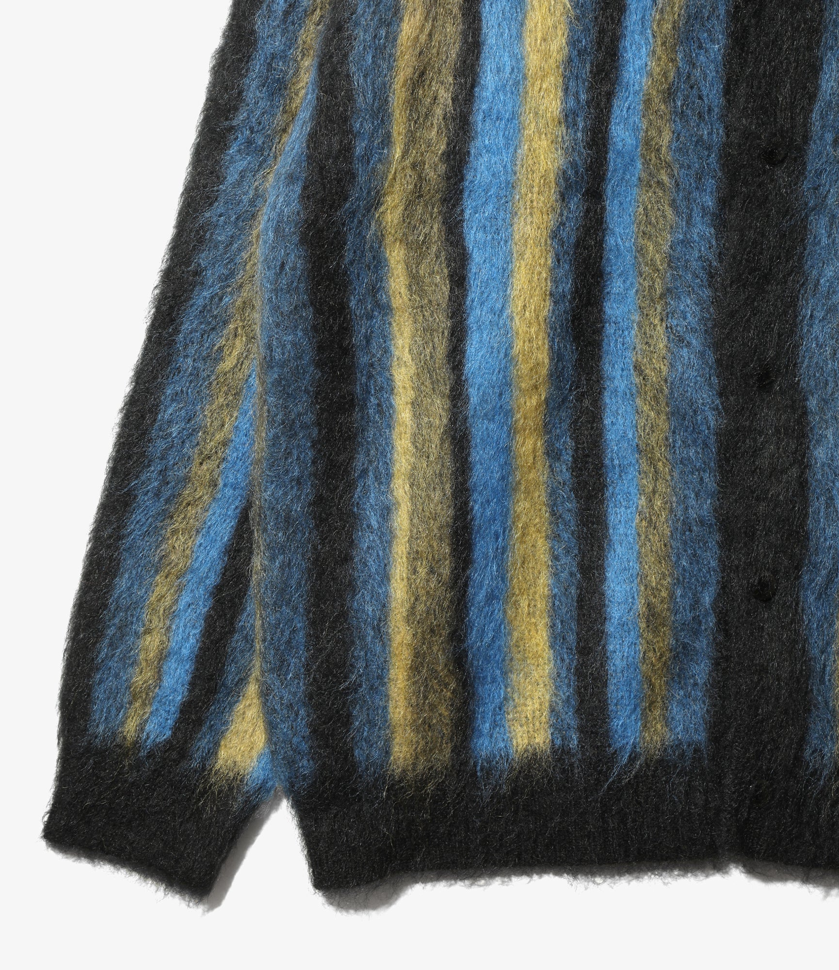 Mohair Cardigan - Blue/Green - Stripe