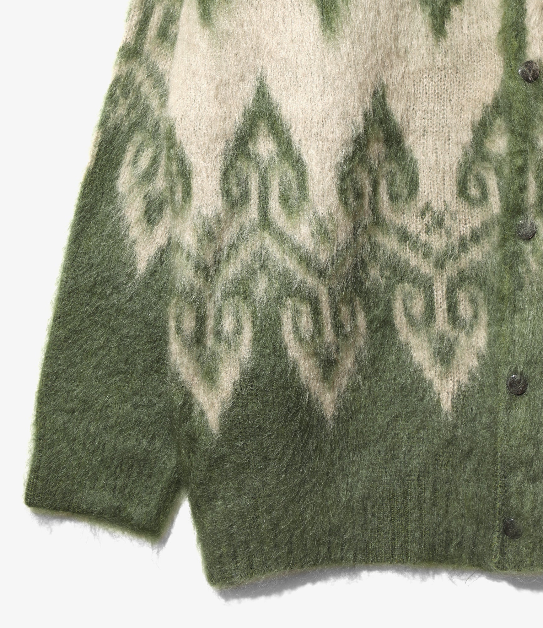 Mohair Cardigan - Olive - Nordic