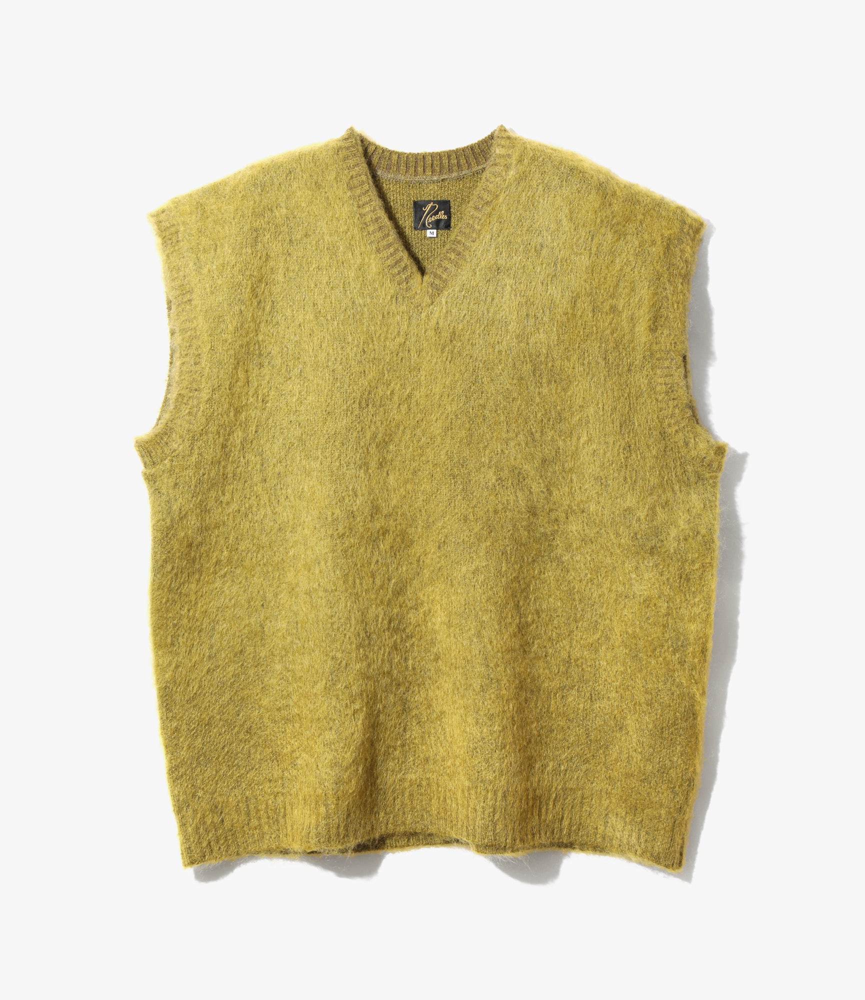 Mohair Knit Vest - Green - Solid