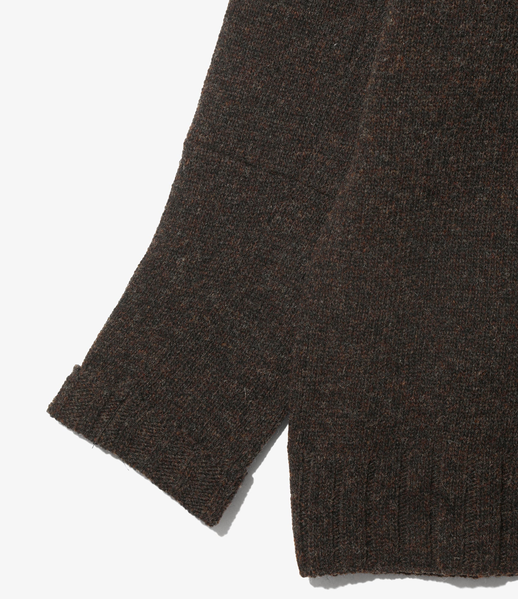 Damaged Crew Sweater - Umber - Shetland Wool
