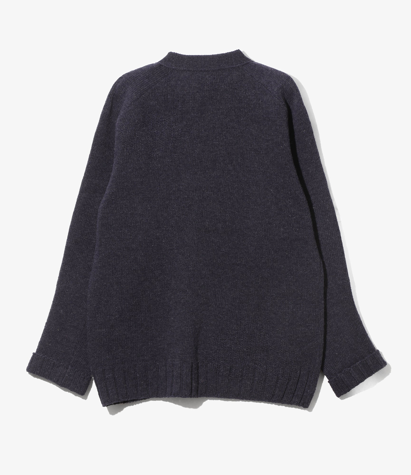 Damaged V Neck Cardigan - Twilight - Shetland Wool