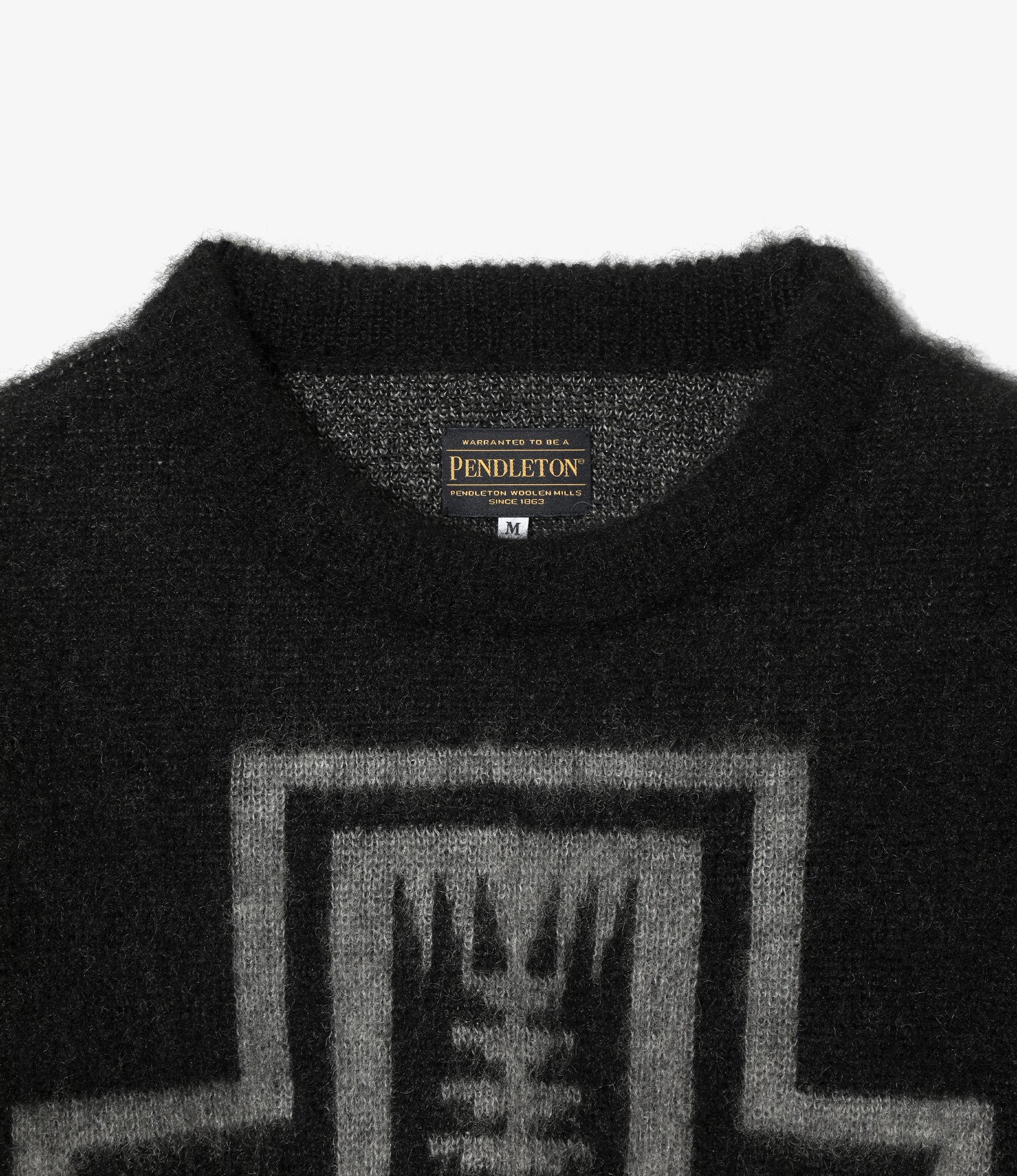 Needles x PENDLETON Mohair Sweater - Black - Harding