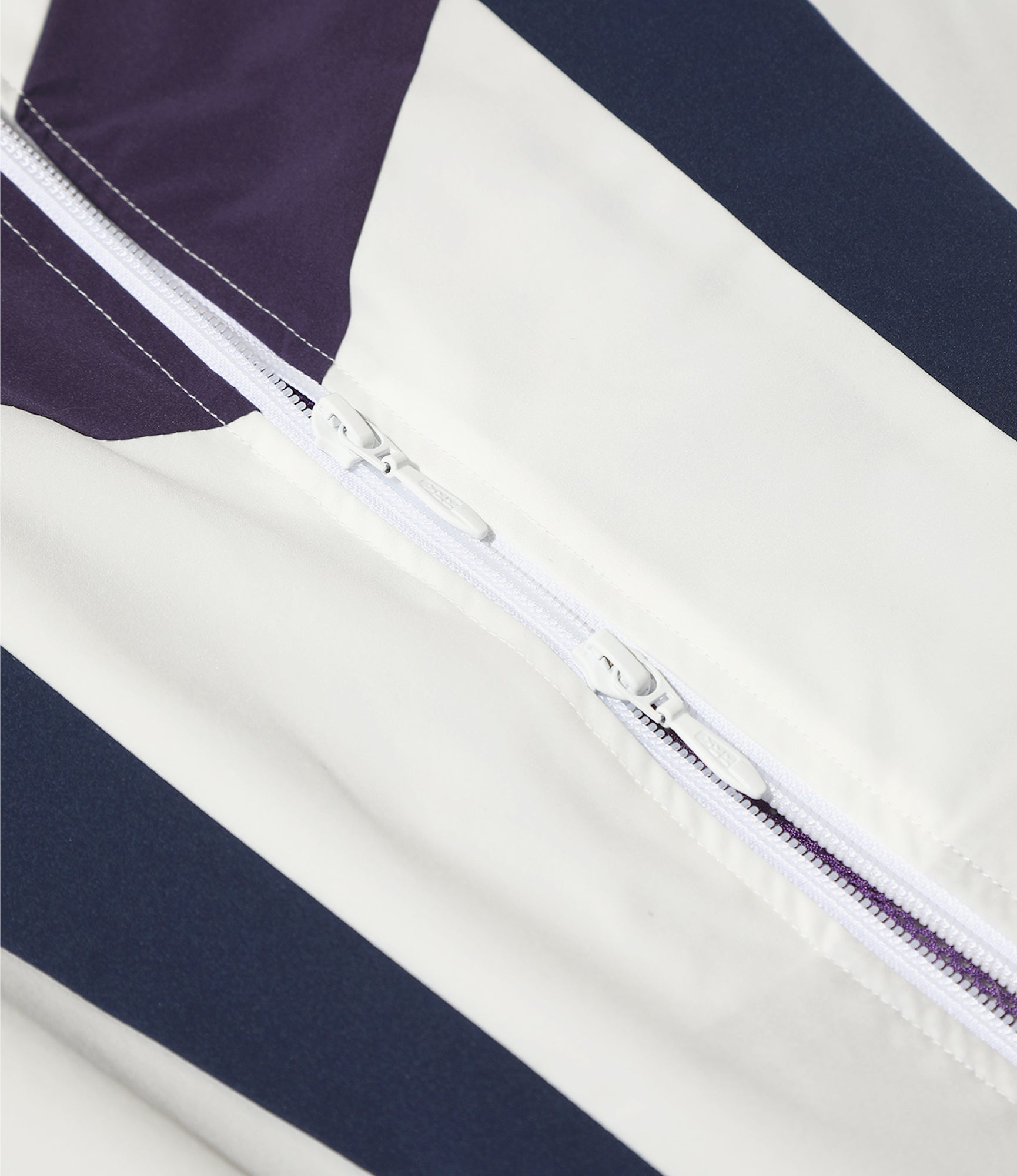 Needles x FILA Star Cut Over Sized Windbreaker - White/Navy/Purple