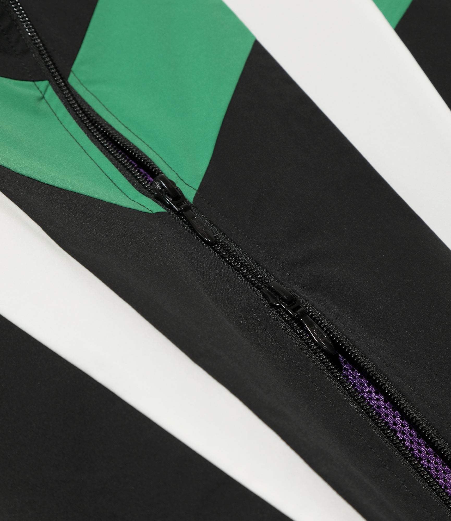 Needles x FILA Star Cut Over Sized Windbreaker - Black/White/Green