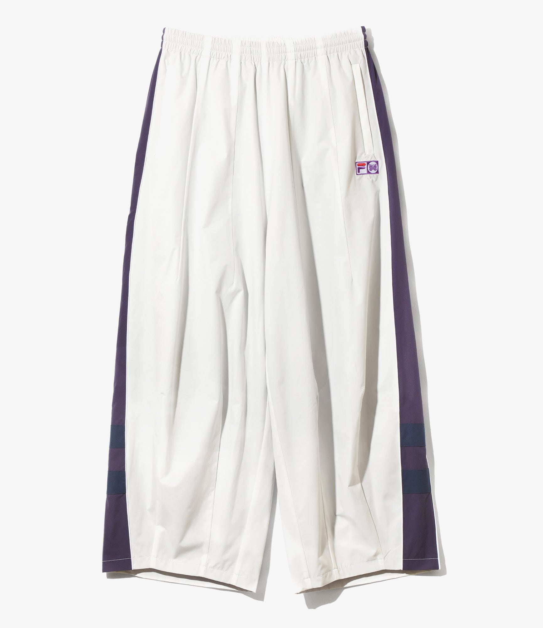 Needles x FILA H.D. Wind Pant - White/Navy/Purple