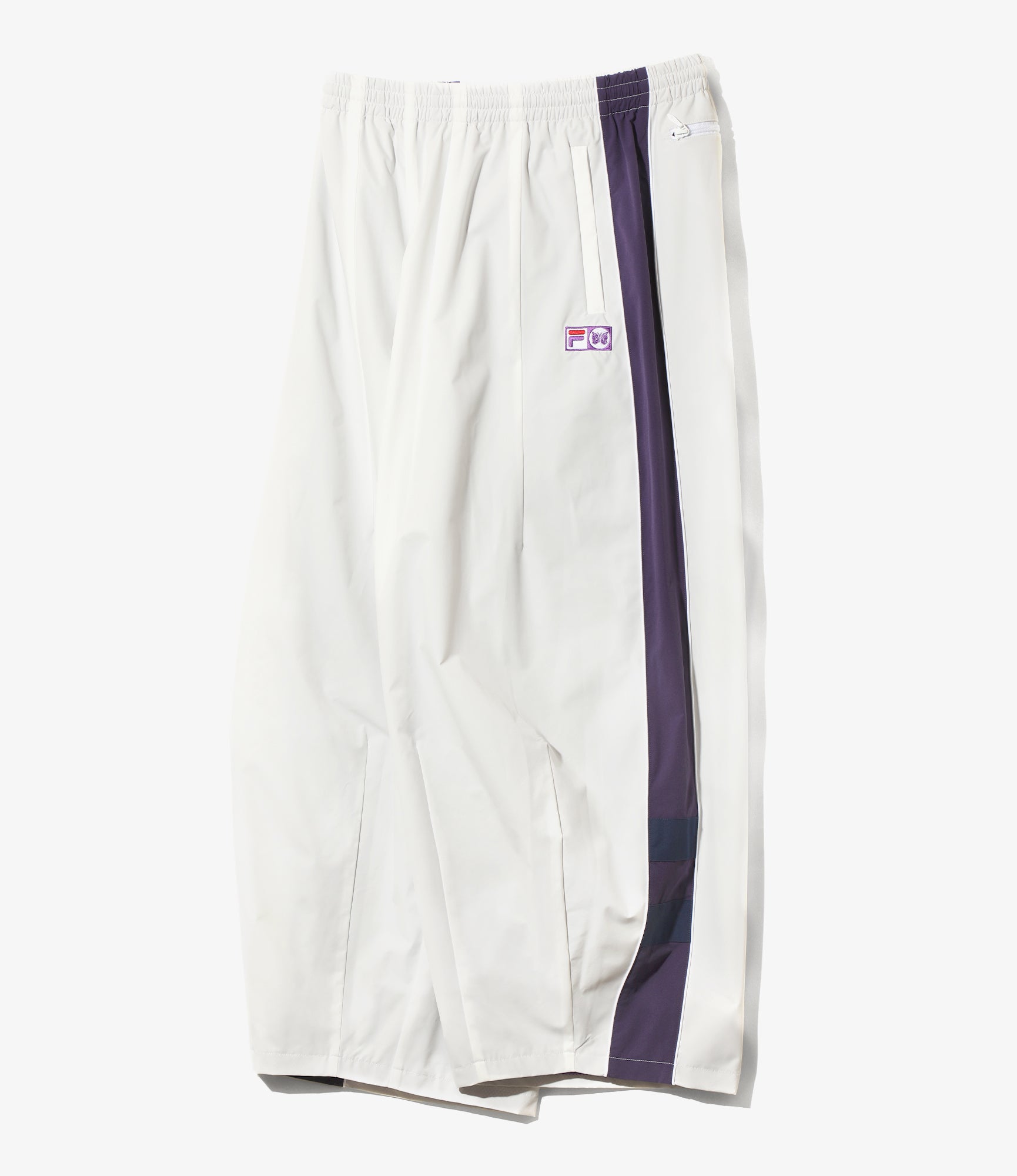 Needles x FILA H.D. Wind Pant - White/Navy/Purple