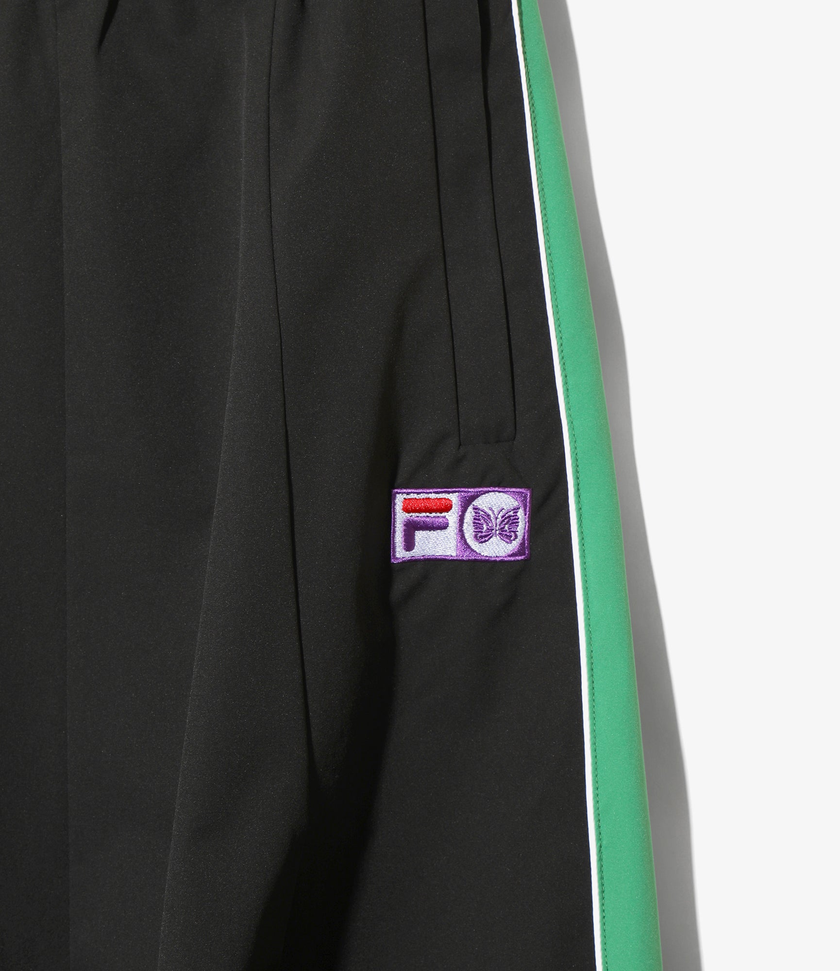 Needles x FILA H.D. Wind Pant - Black/White/Green