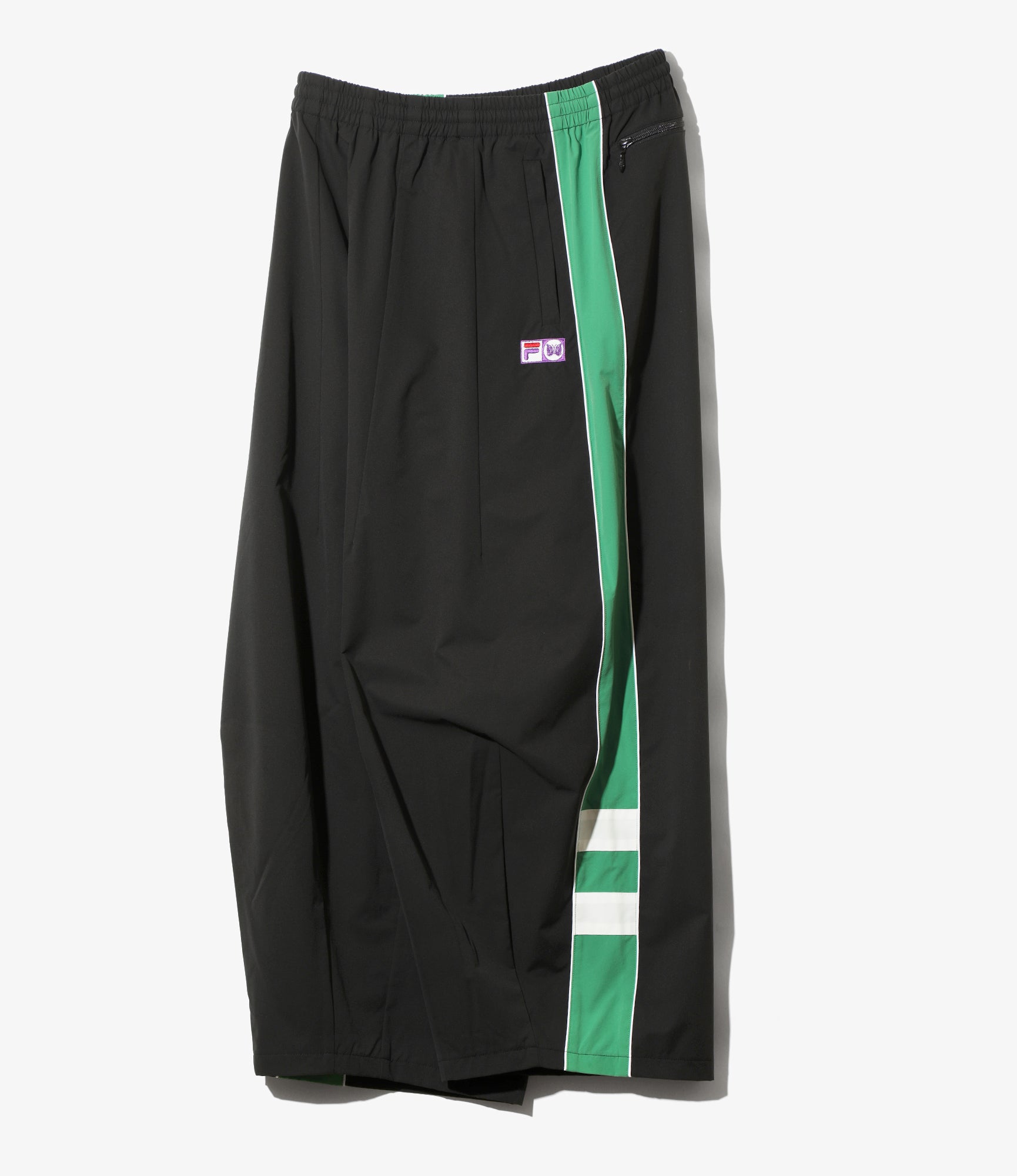 Needles x FILA H.D. Wind Pant - Black/White/Green
