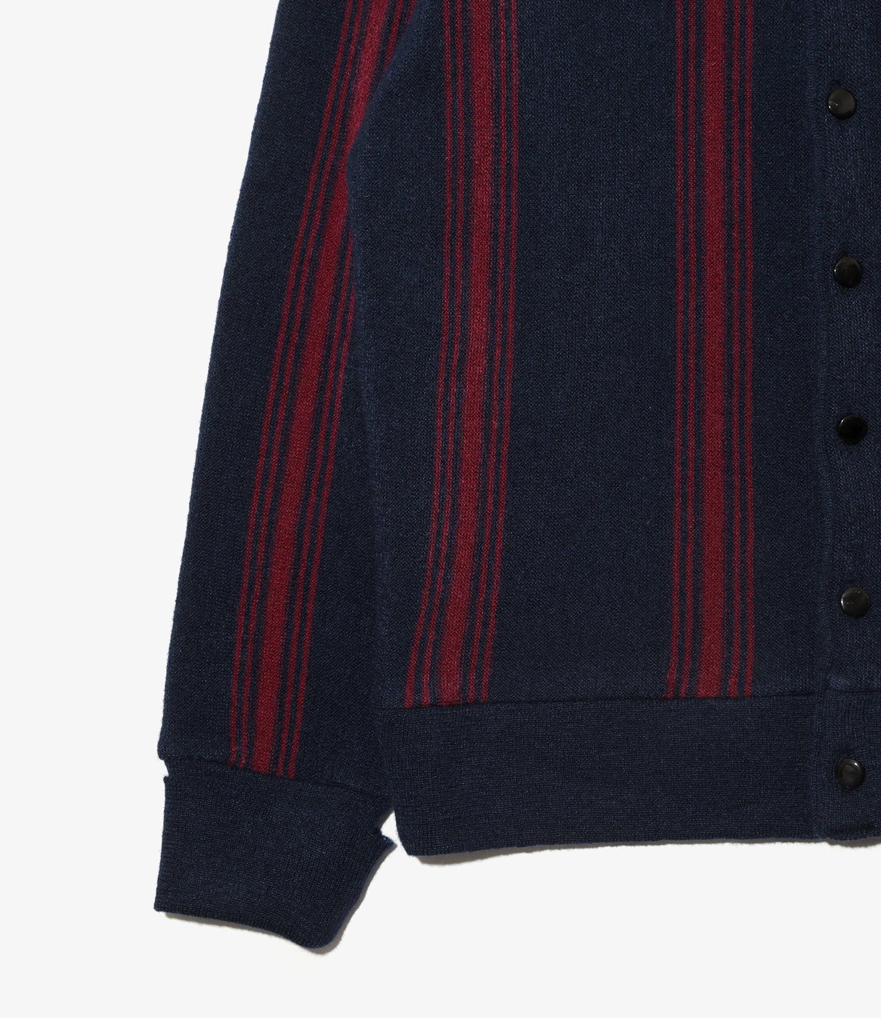 Knit Cardigan - Navy - Crepe Stripe / 2 Color