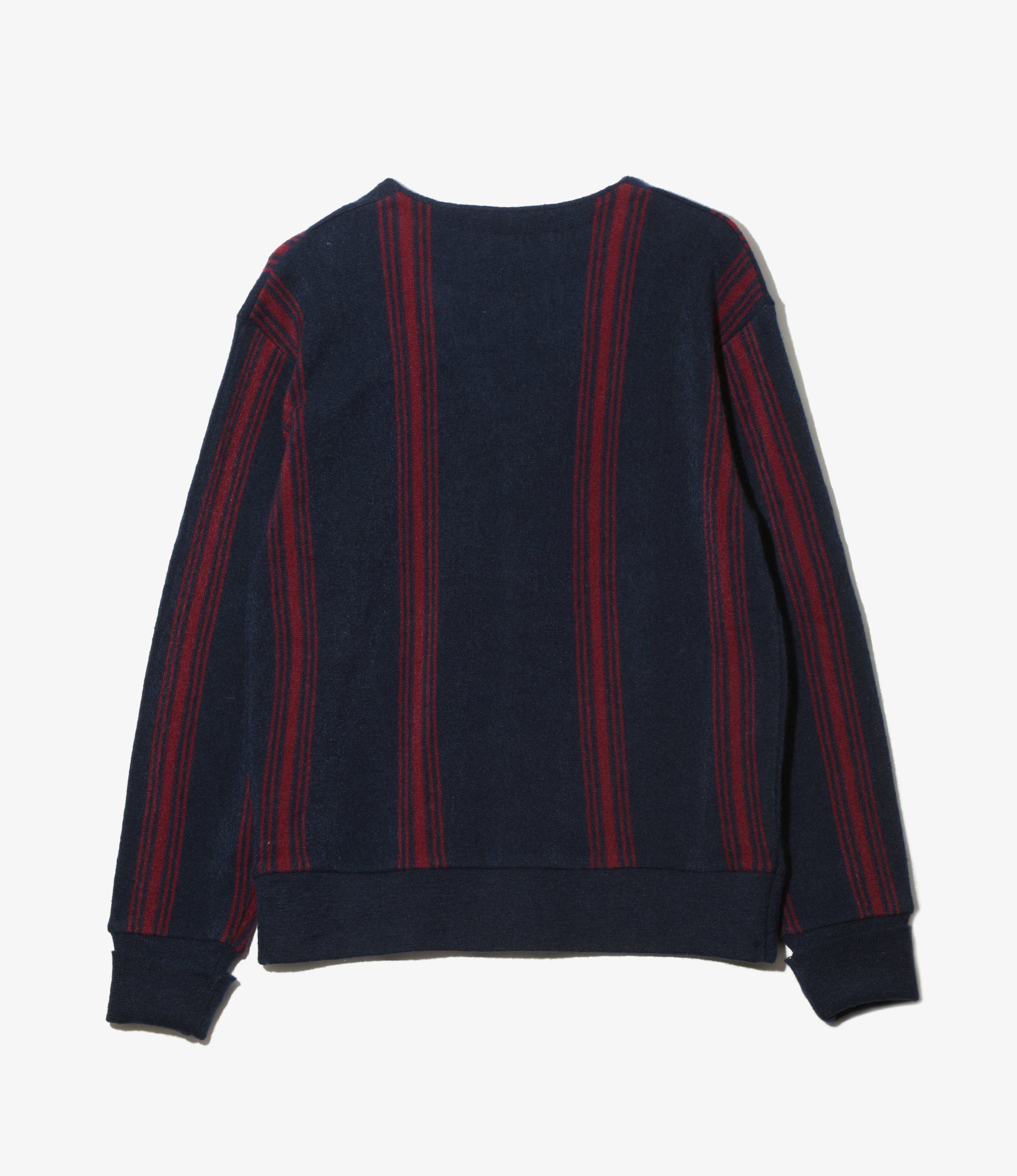 Knit Cardigan - Navy - Crepe Stripe / 2 Color