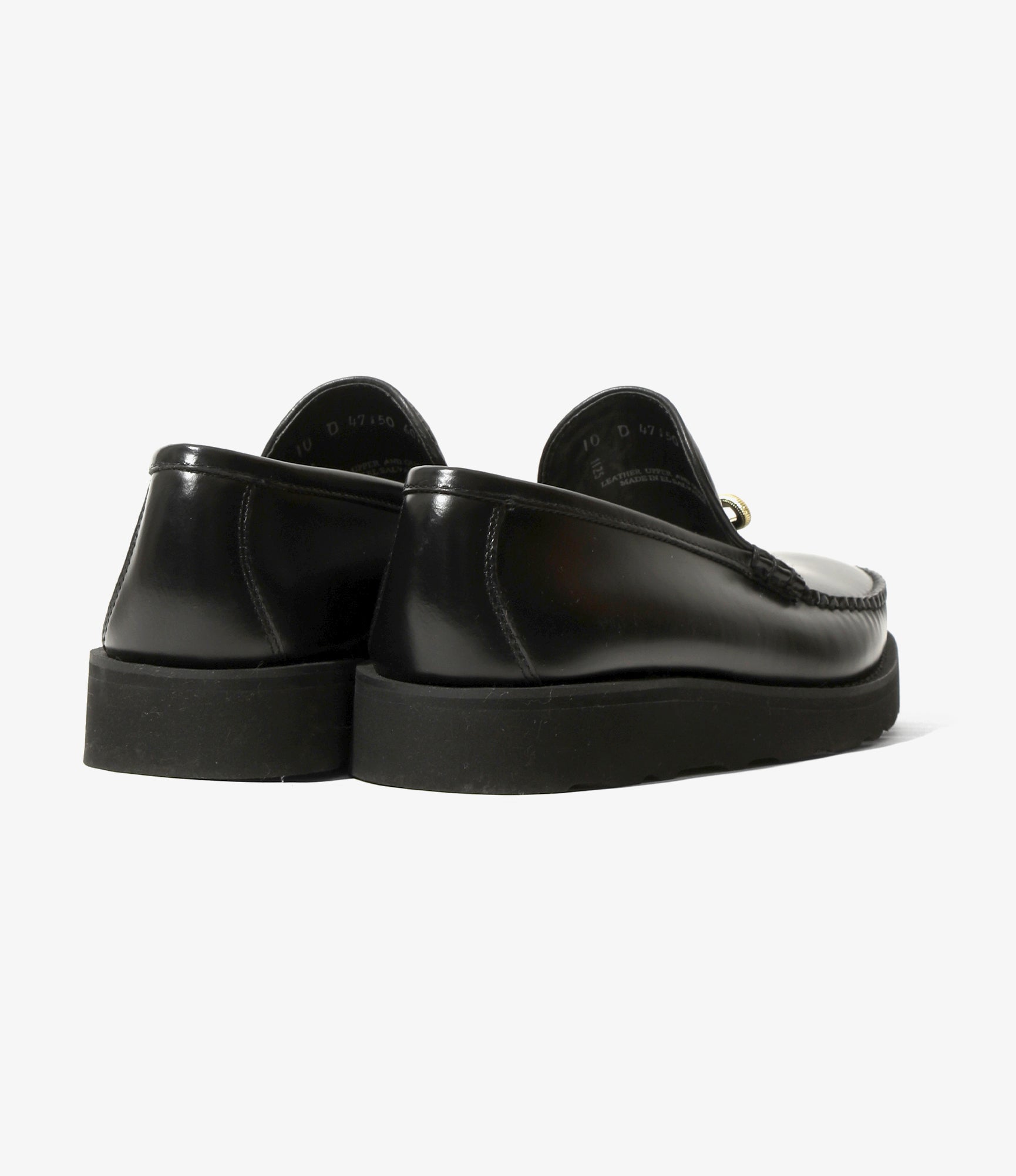 Woburn Walk x G.H. Bass - Cobra Wedge Venetian Pin - Black Leather