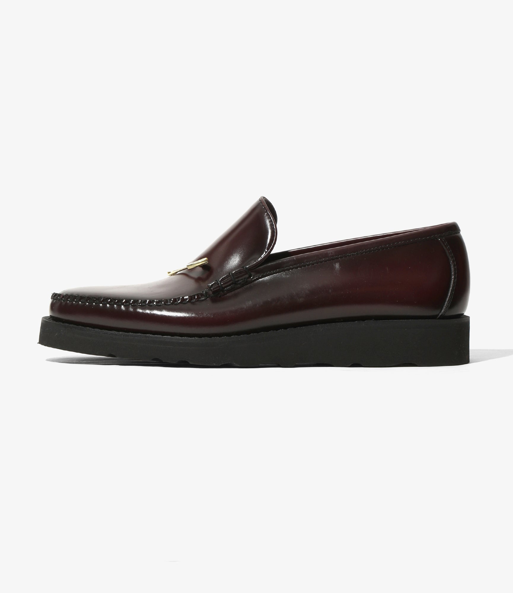 Woburn Walk x G.H. Bass - Cobra Wedge Venetian Pin - Wine Leather