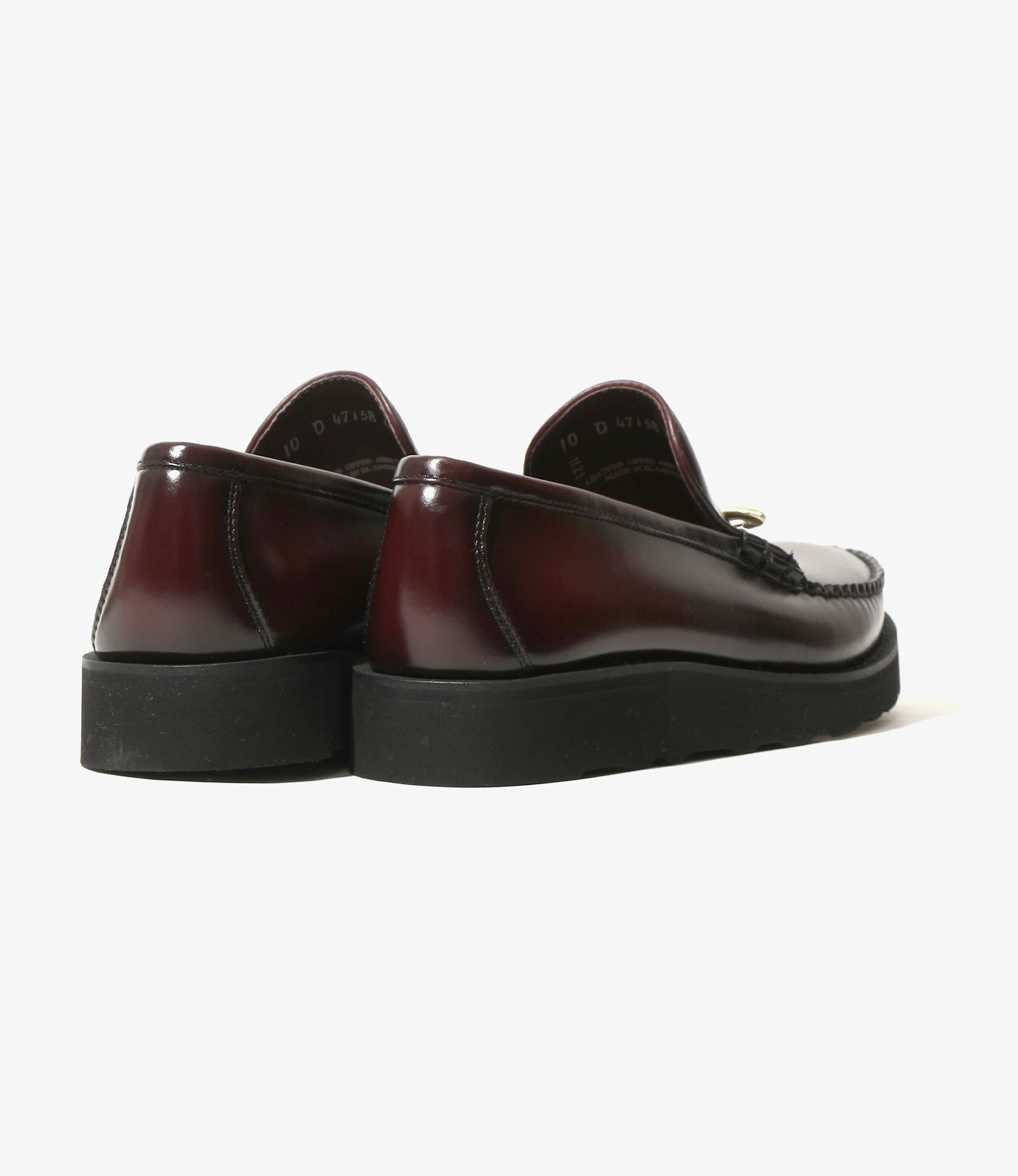 Woburn Walk x G.H. Bass - Cobra Wedge Venetian Pin - Wine Leather
