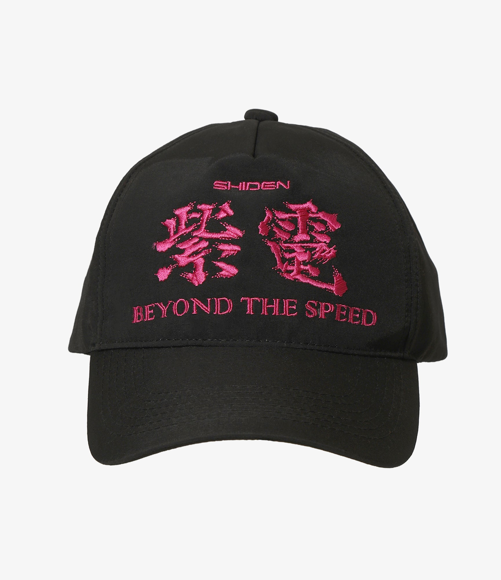 Racing Cap - Black/Pink - Poly Taffeta