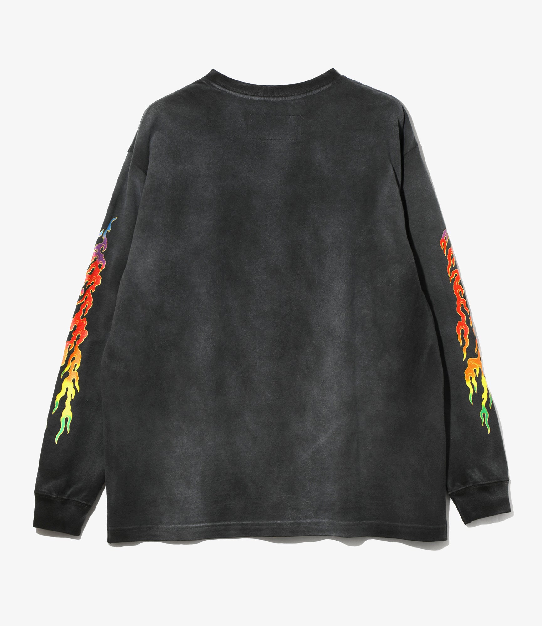 L/S Tee - Faded Black - Cobra Print