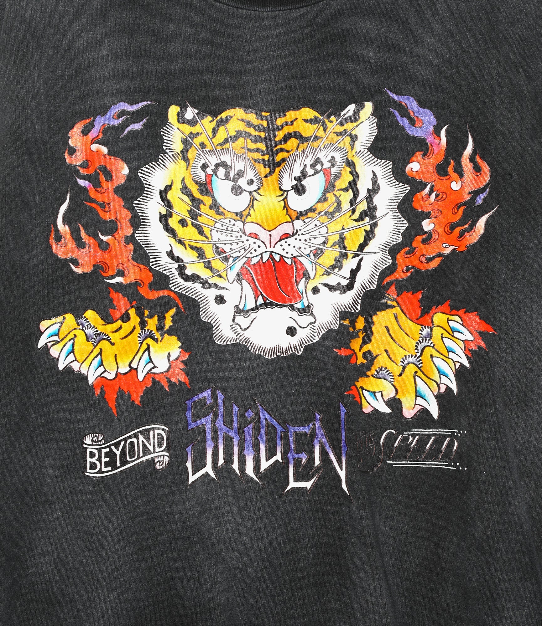 L/S Tee - Faded Black - Tiger