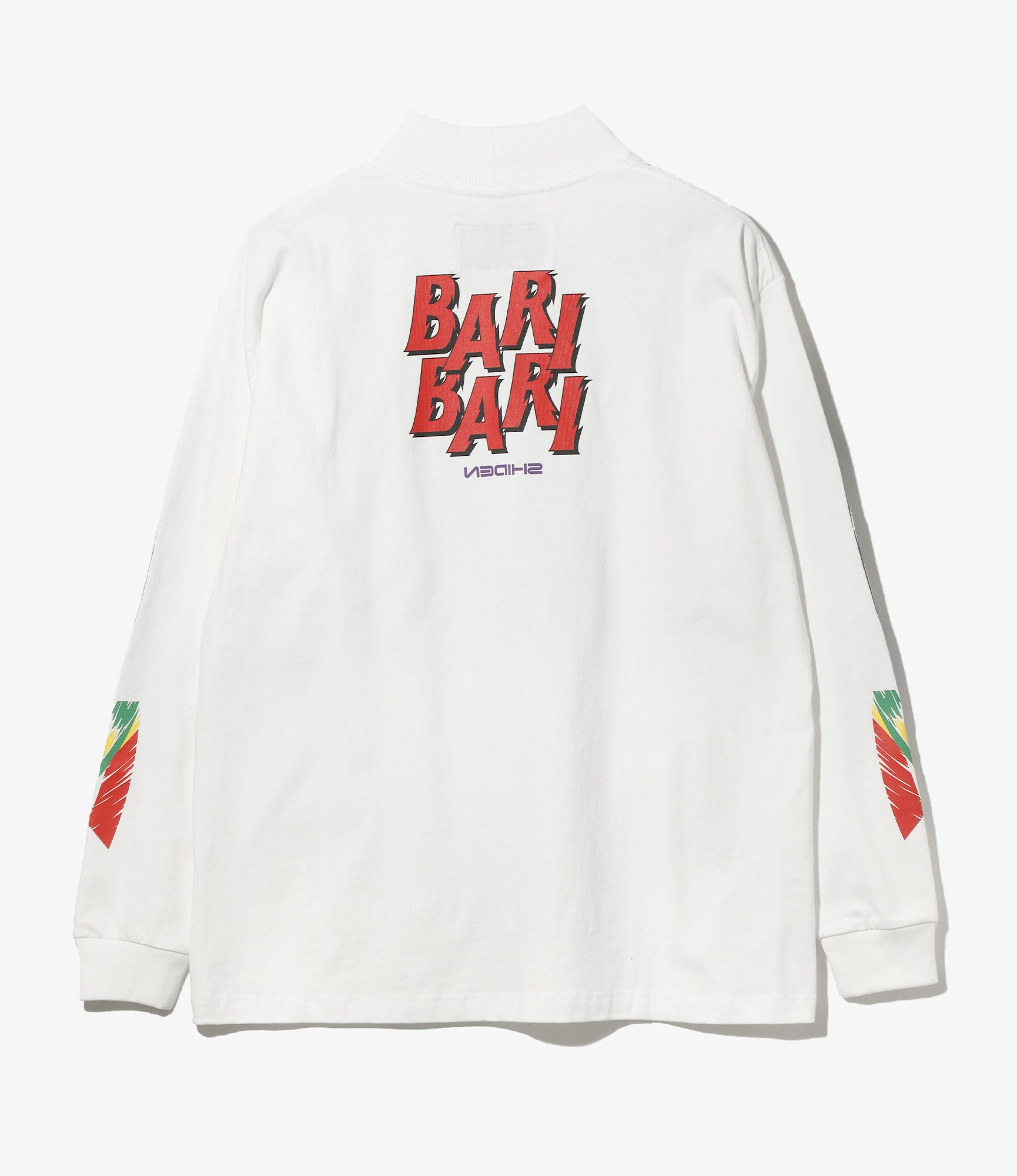 L/S Mock Neck Tee - White - BARI BARI