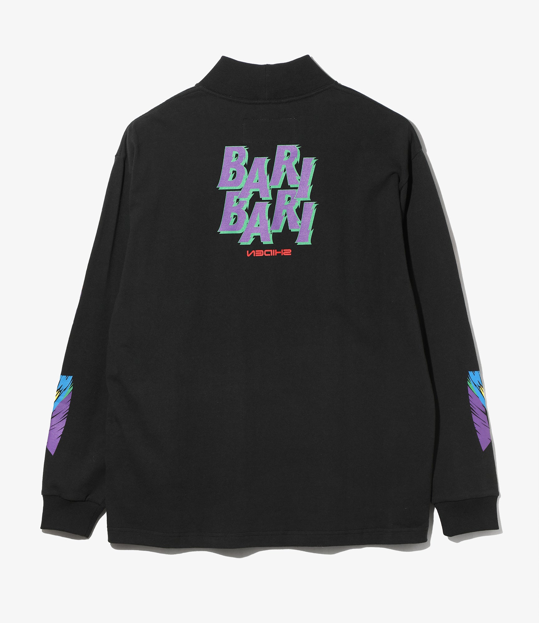 L/S Mock Neck Tee - Black - BARI BARI