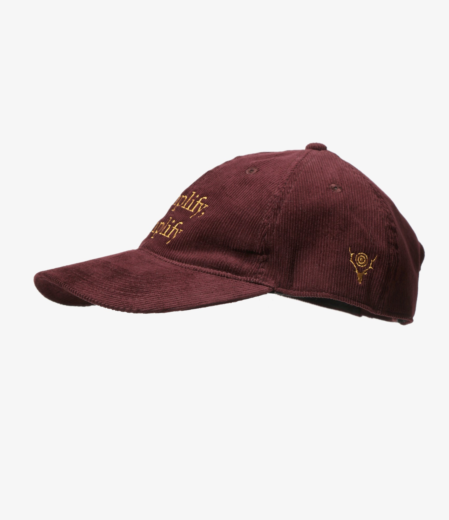 6 Panel Cap - Burgundy - Corduroy