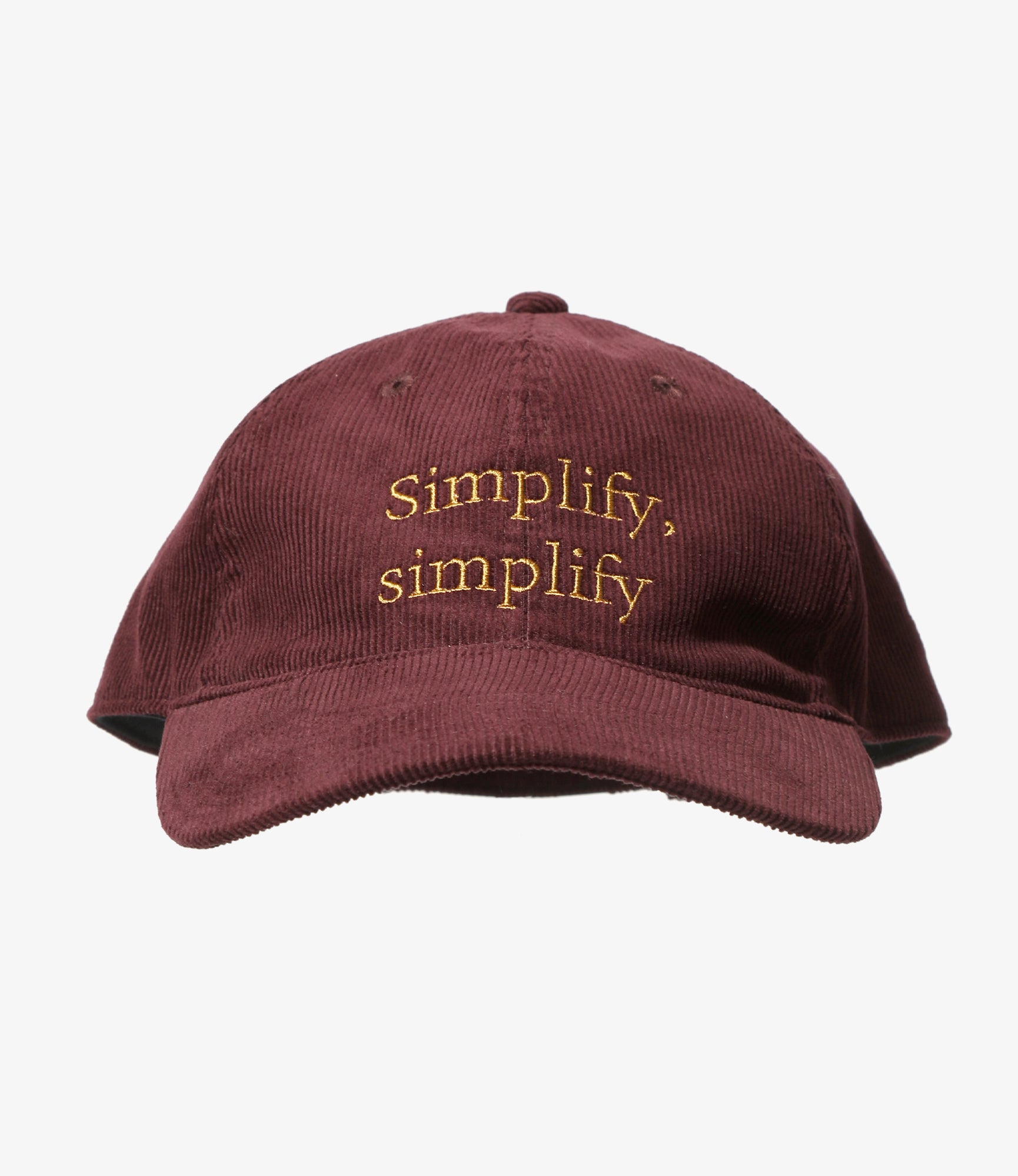 6 Panel Cap - Burgundy - Corduroy