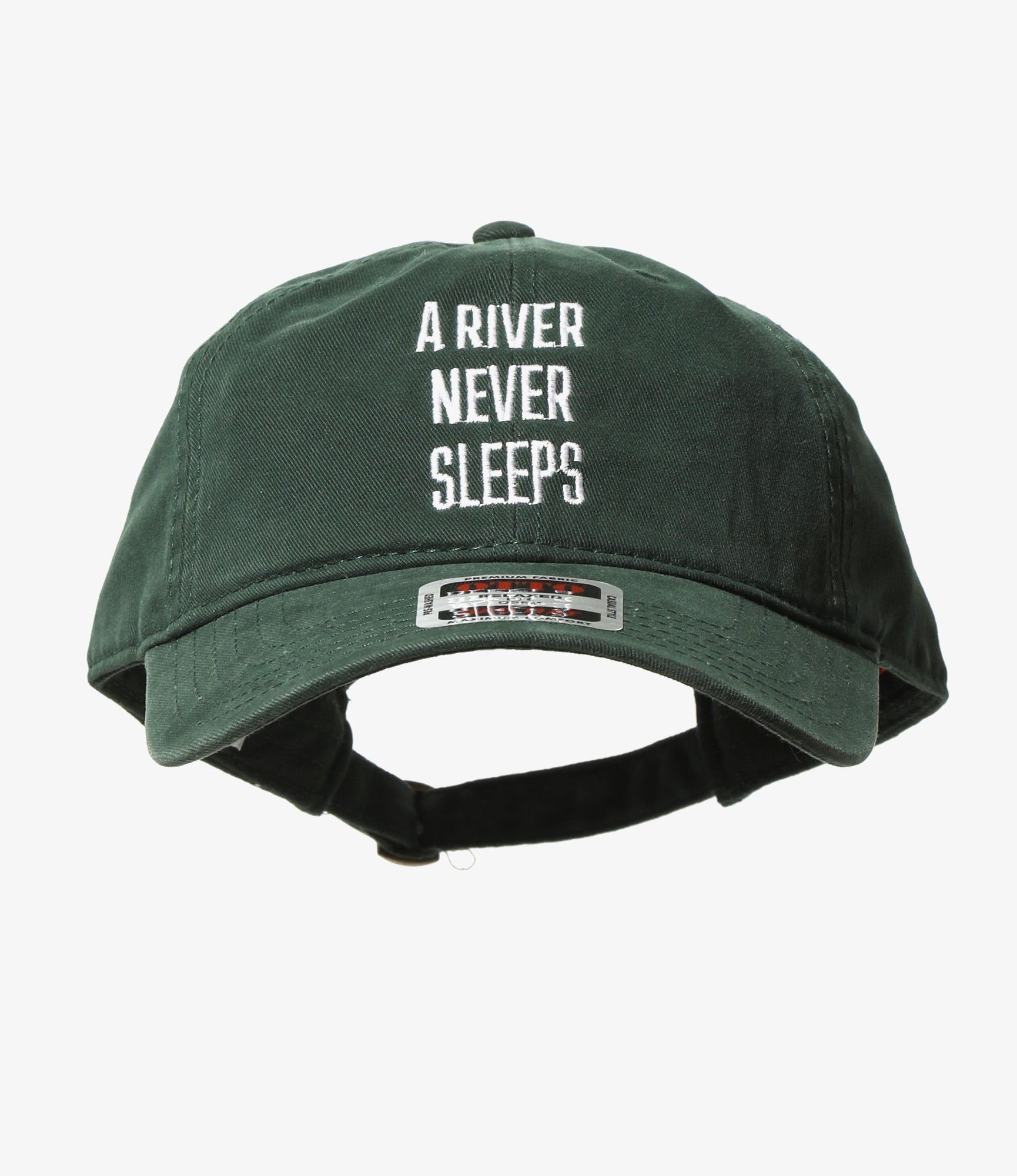 Strap Back Cap - Green - A RIVER NEVER SLEEP