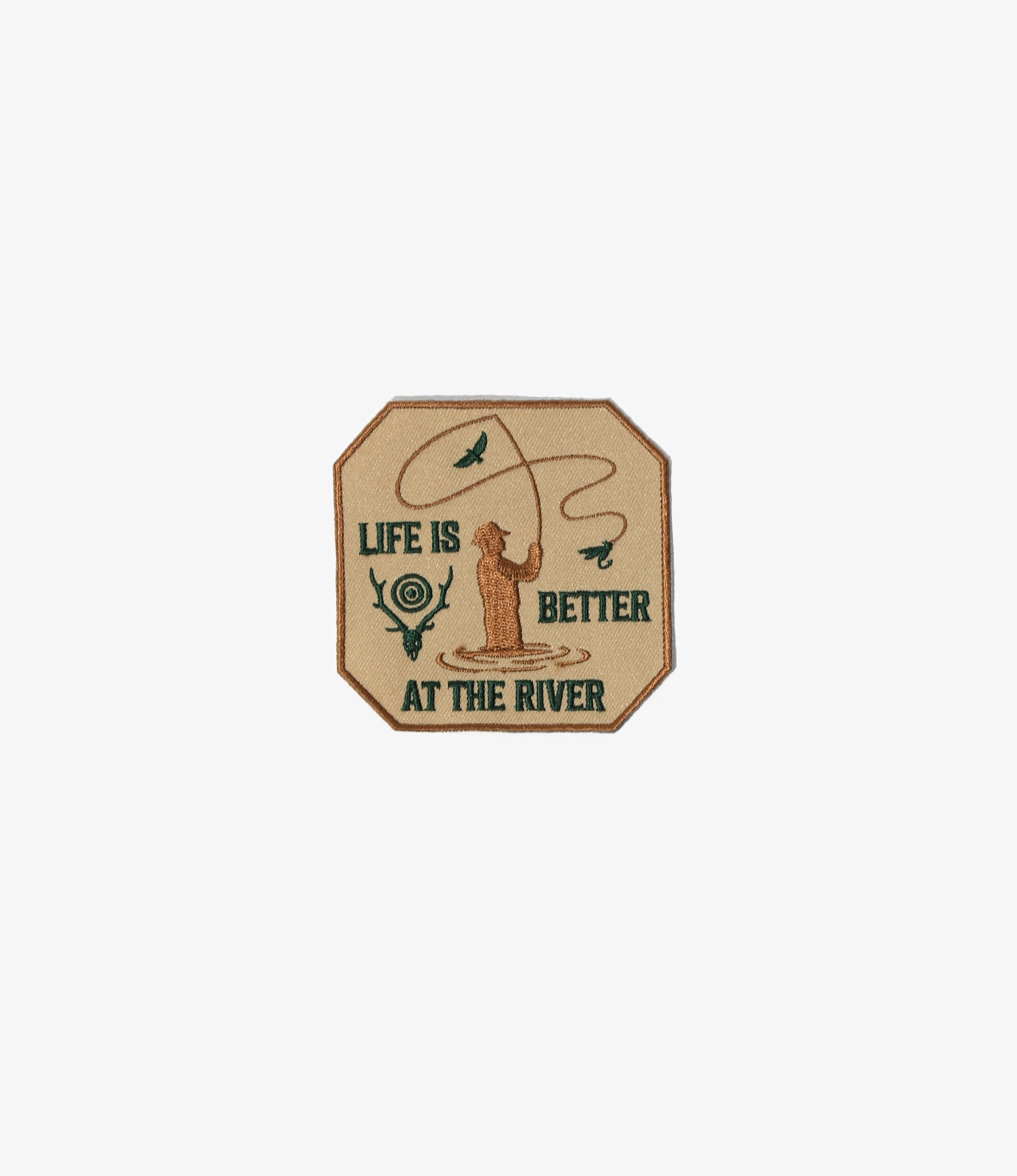 Emblem - Khaki - LIFE IS BETTER AT THE RIVER