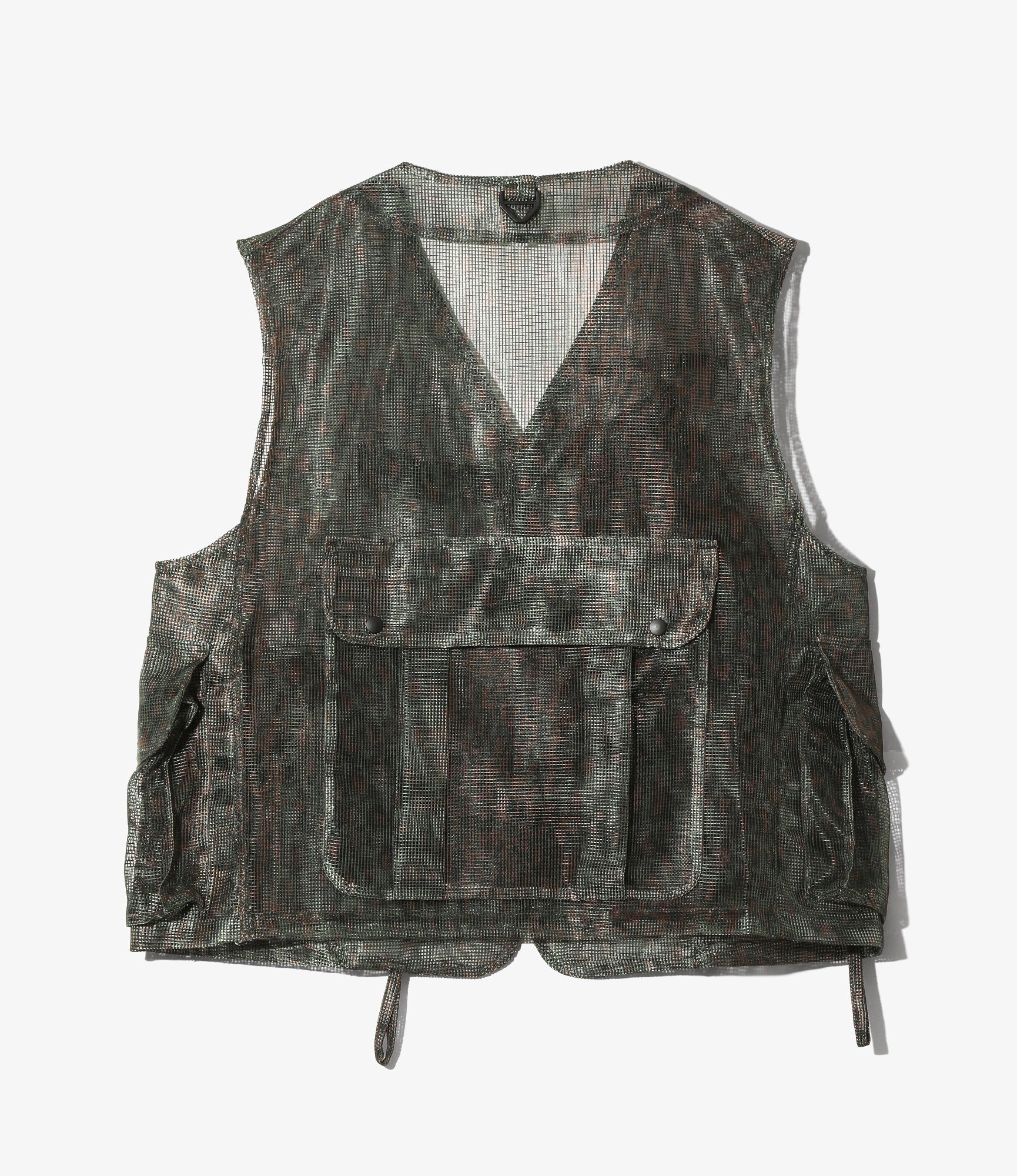 Bush Tenkara Vest - Green - Printed Heavyweight Mesh