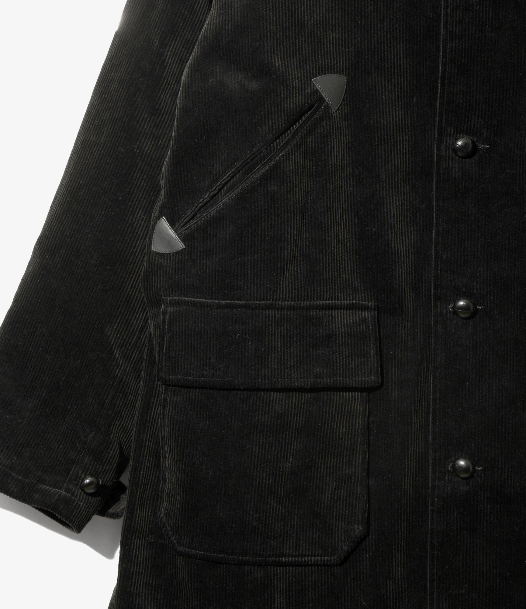 Army Coat - Black - 8W Corduroy