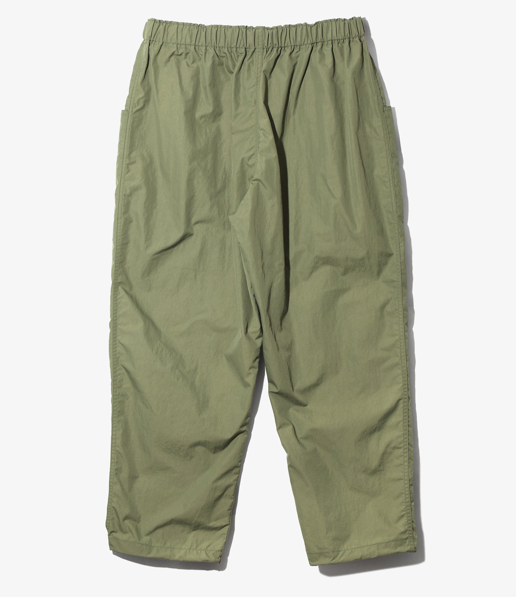 Belted C.S.Pant - Olive - Nylon Tussah