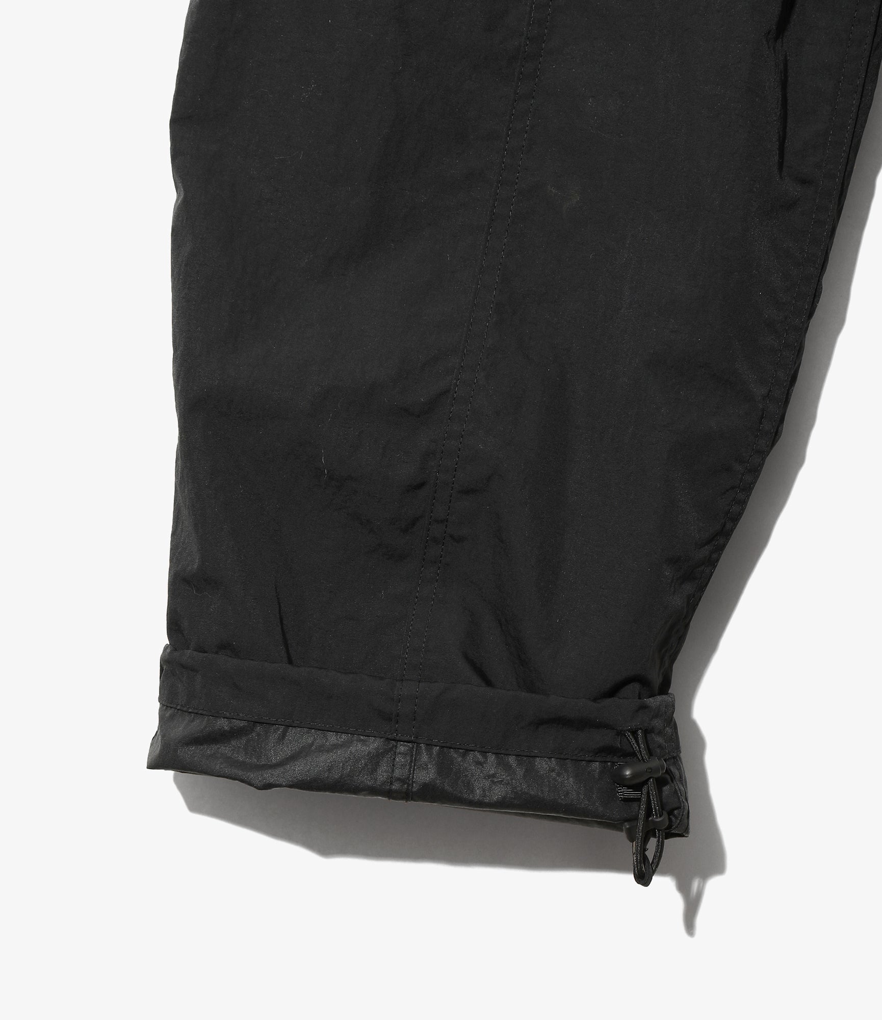 Belted C.S.Pant - Black - Nylon Tussah