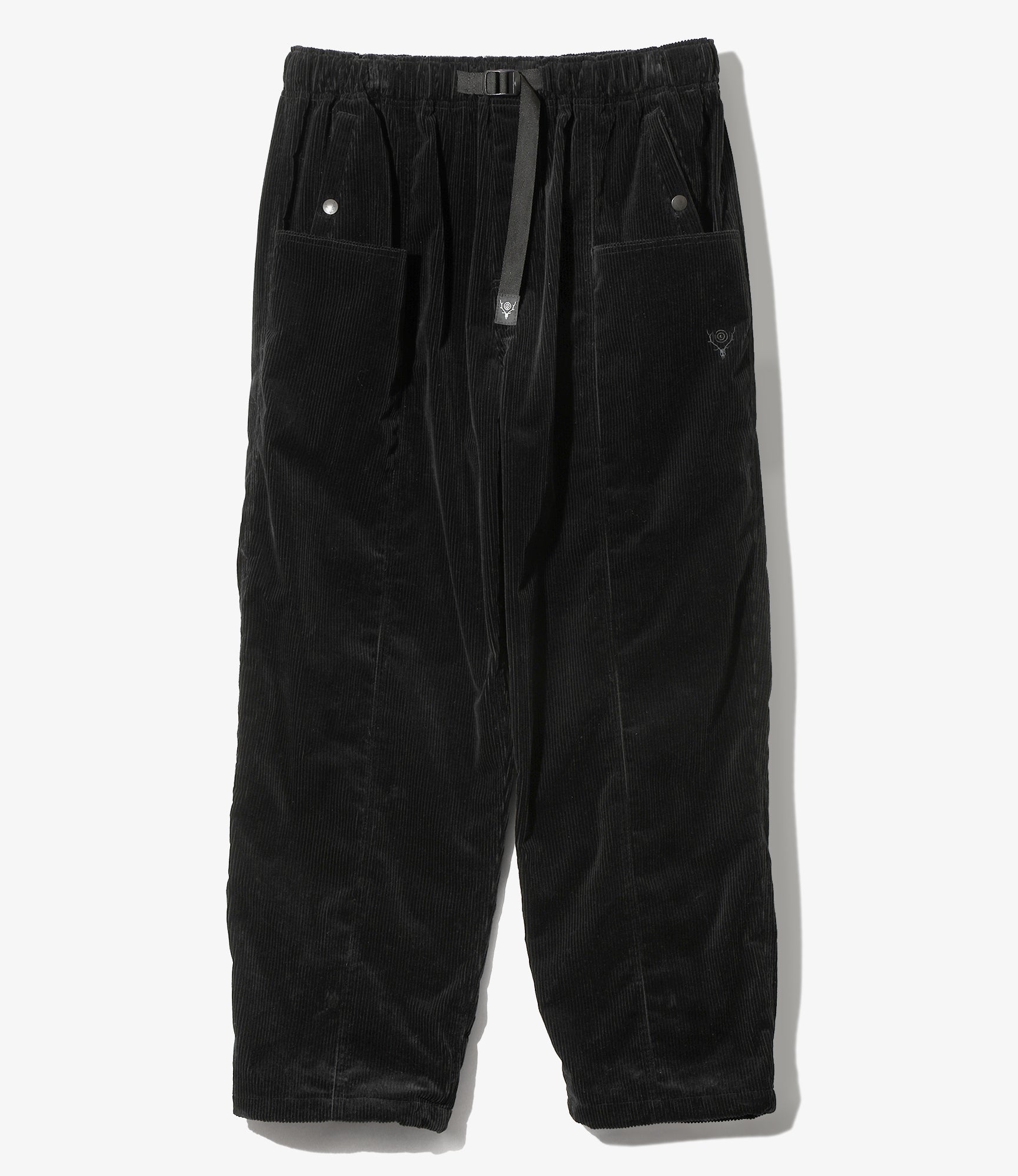 Belted C.S.Pant - Black - Wool Corduroy