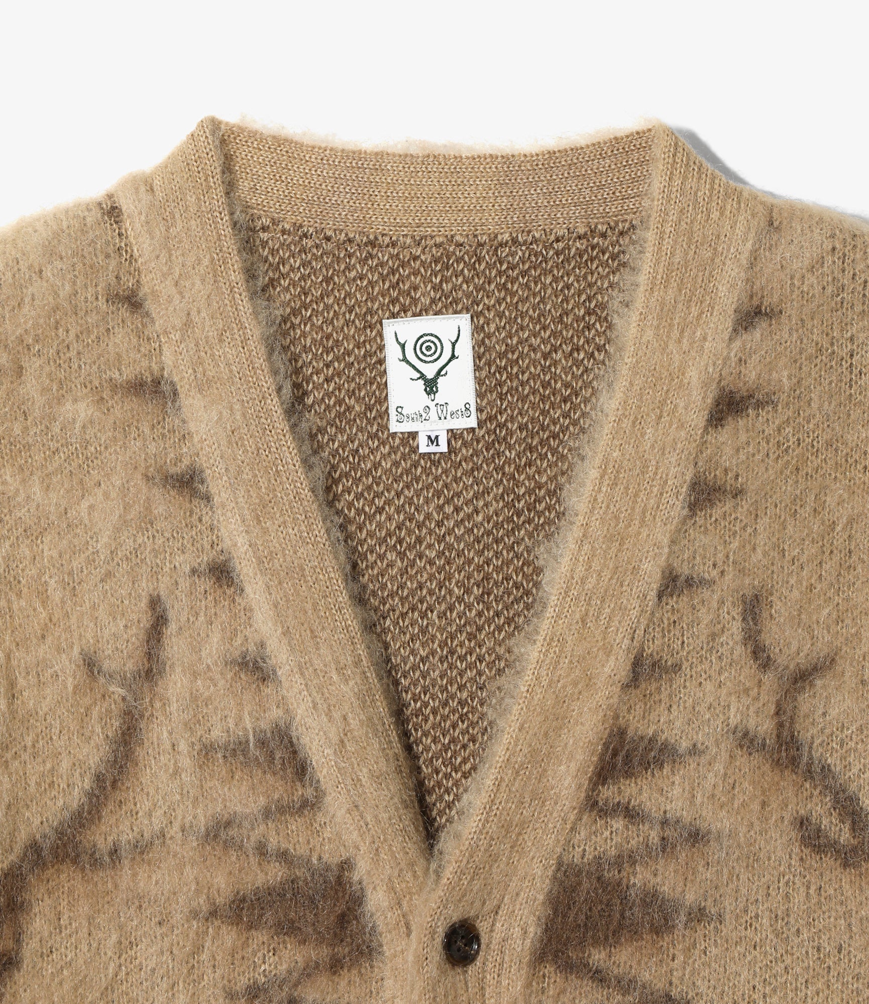 V-Neck Cardigan Sweater - Beige - Skull & Target
