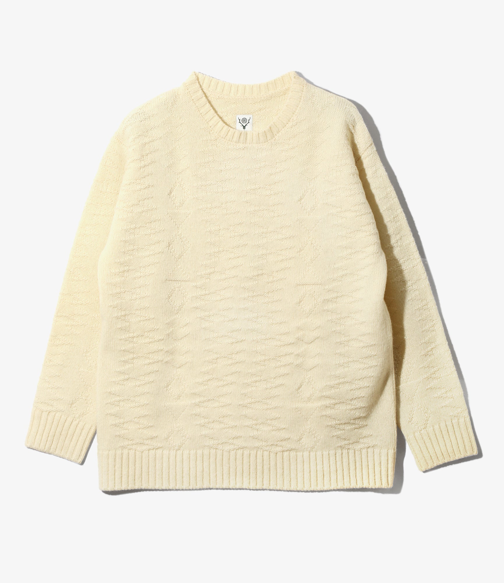 Fisherman Sweater - Natural - Native Pattern