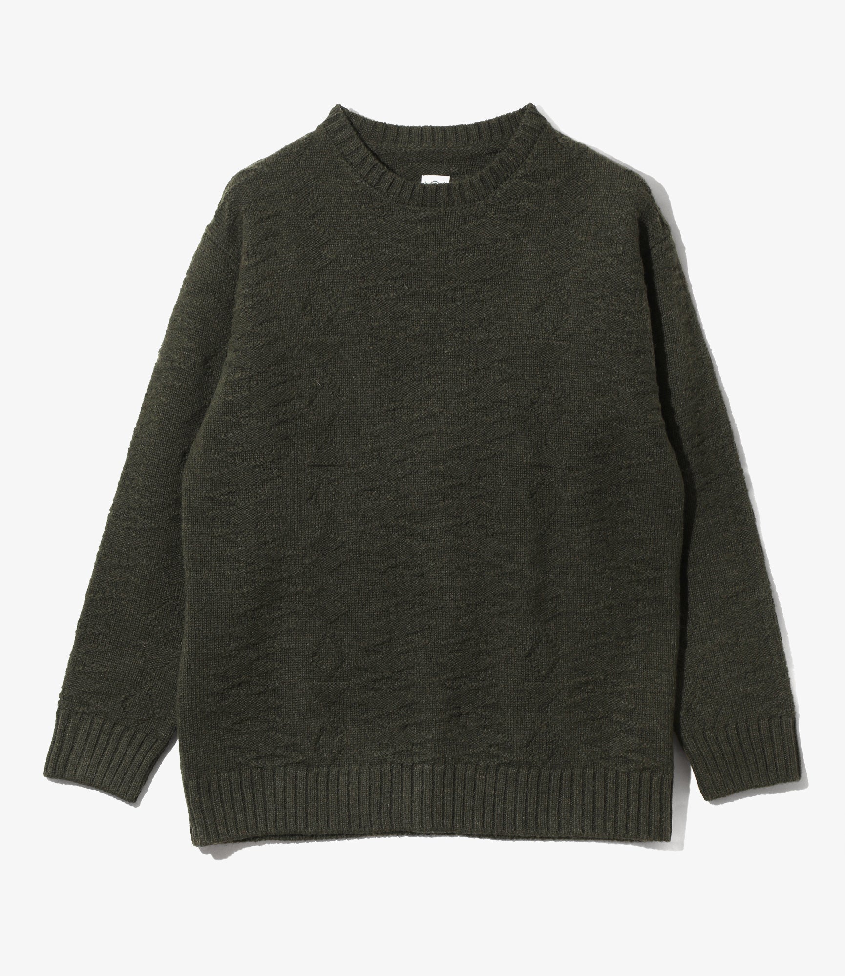 Fisherman Sweater - Olive - Native Pattern