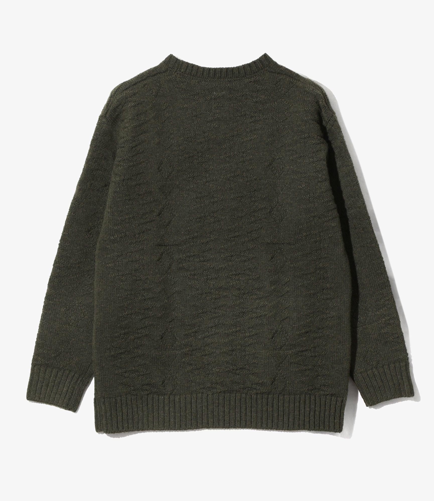 Fisherman Sweater - Olive - Native Pattern