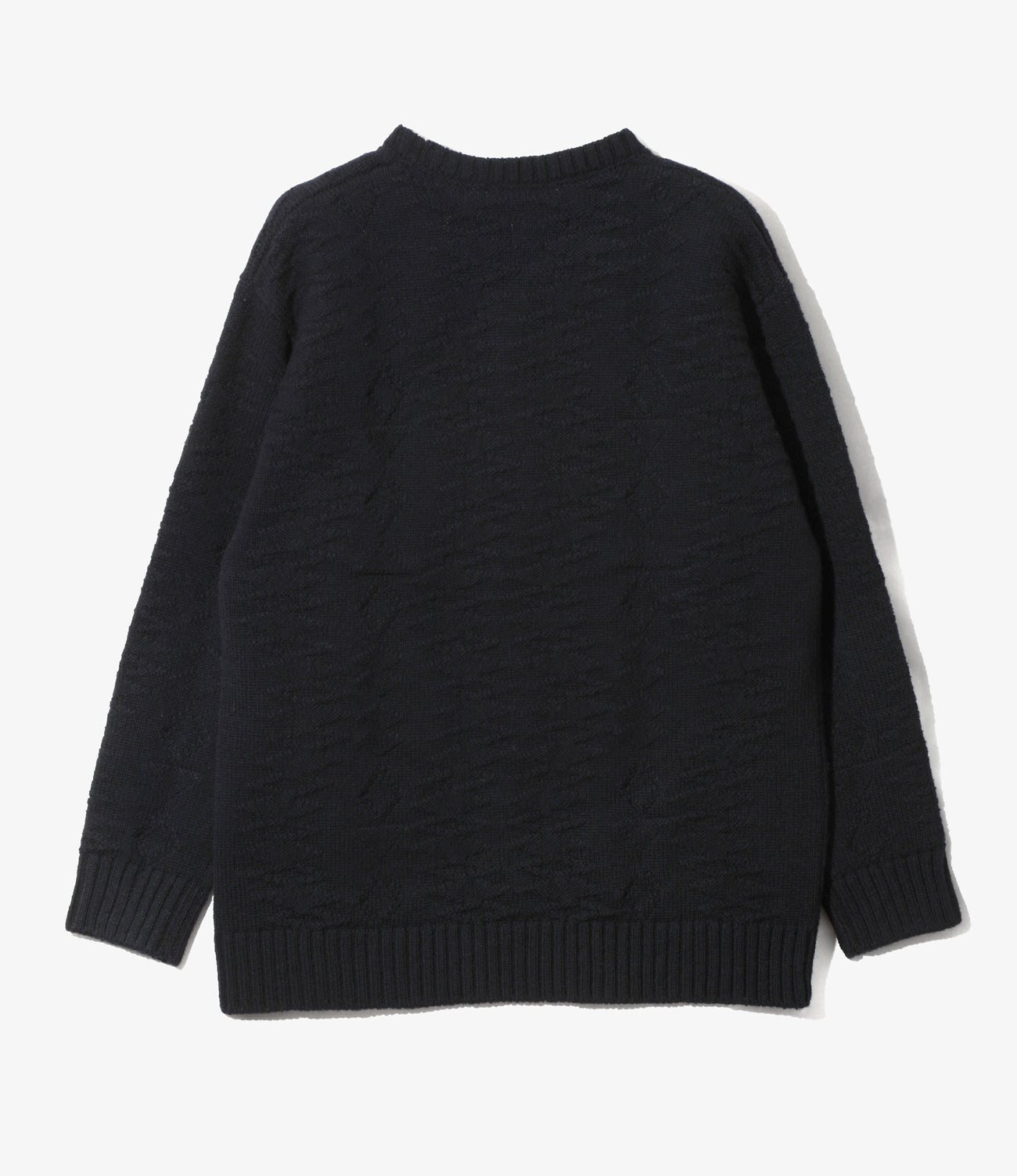Fisherman Sweater - Navy - Native Pattern