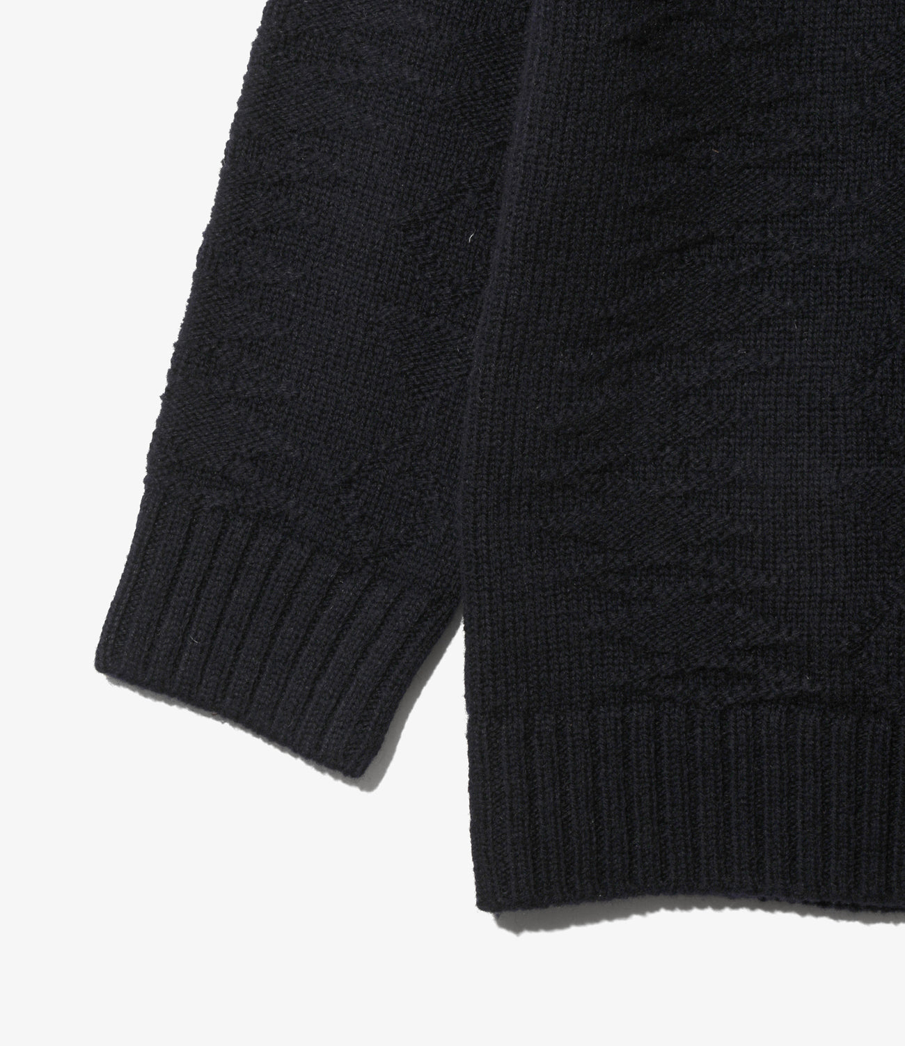 Fisherman Zipped Hoody - Navy - Native Pattern
